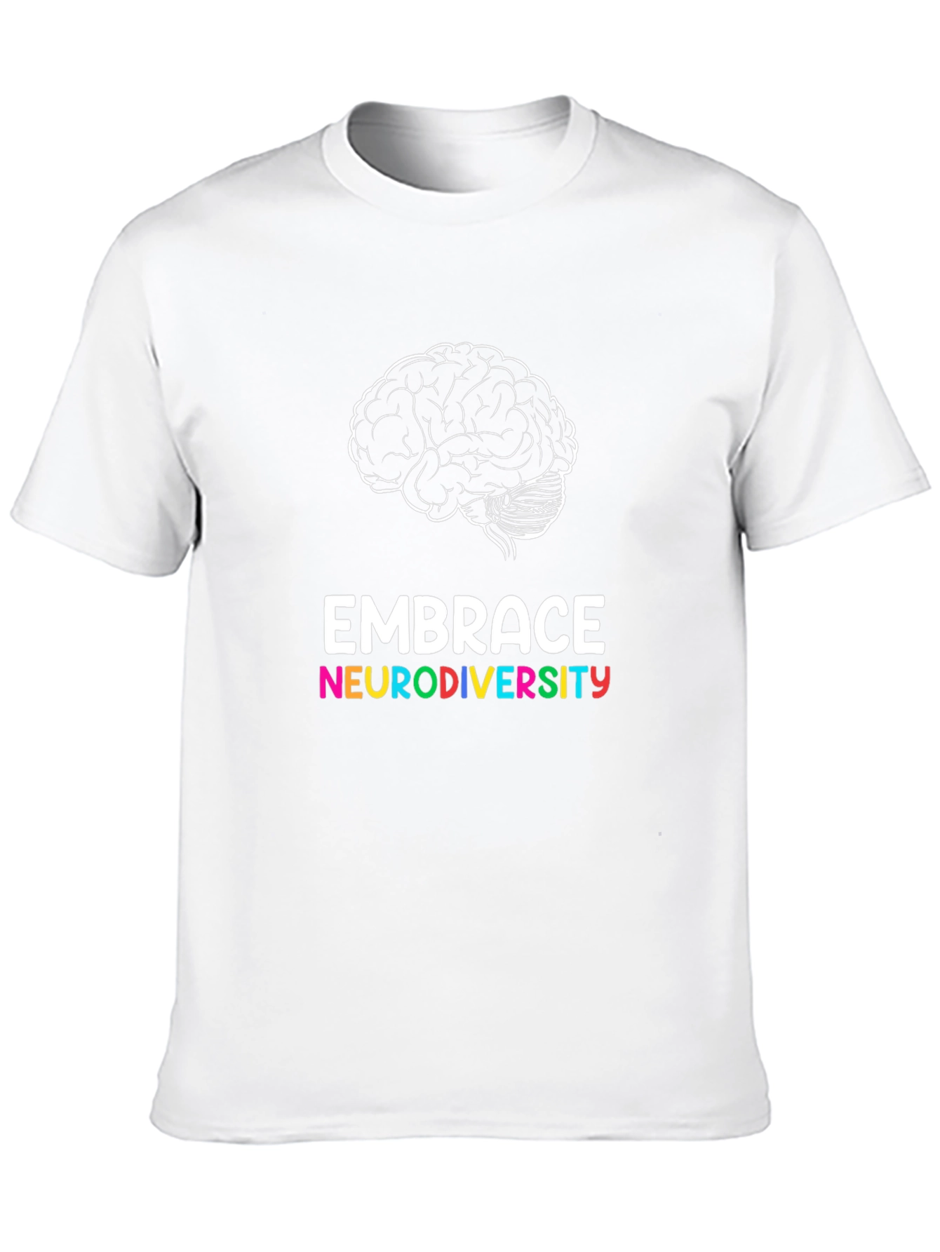 Embrace Neurodiversity T-Shirt - Brain Graphic Tee
