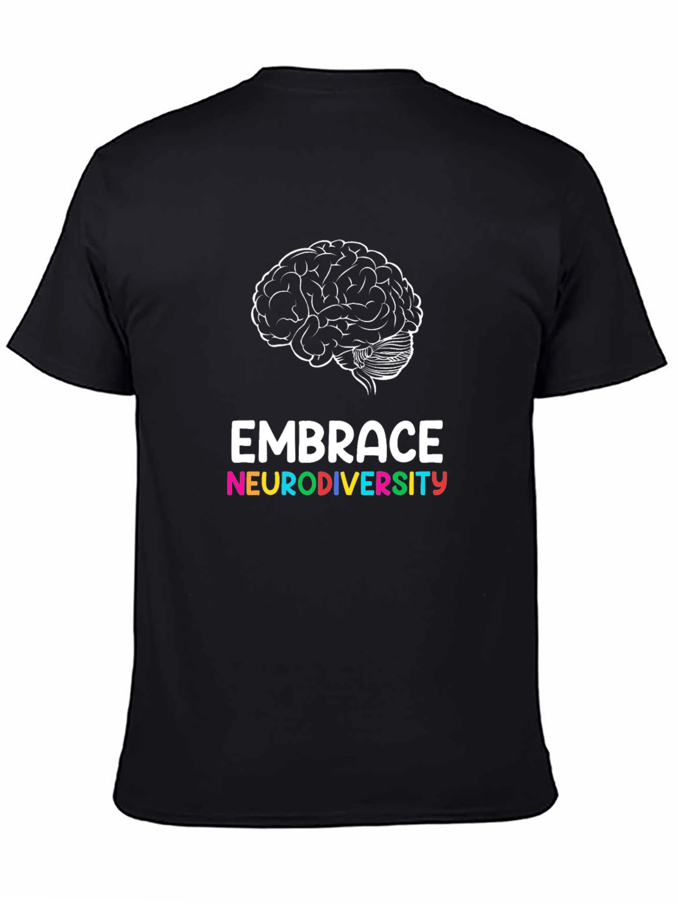 Embrace Neurodiversity T-Shirt - Brain Graphic Tee