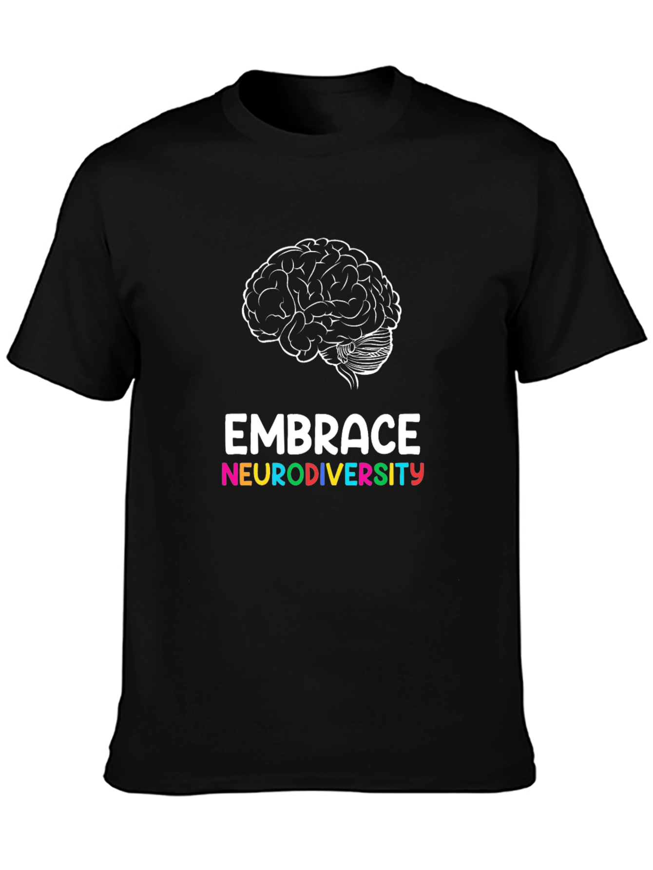 Embrace Neurodiversity T-Shirt - Brain Graphic Tee