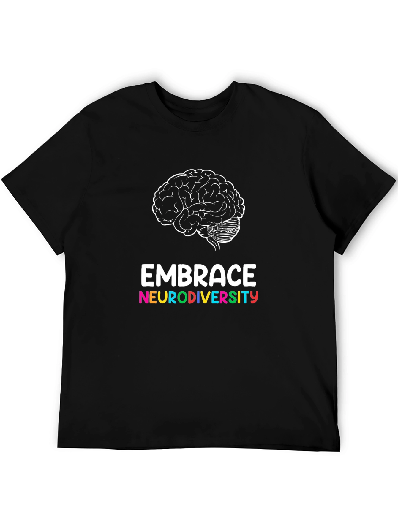 Embrace Neurodiversity T-Shirt - Brain Graphic Tee
