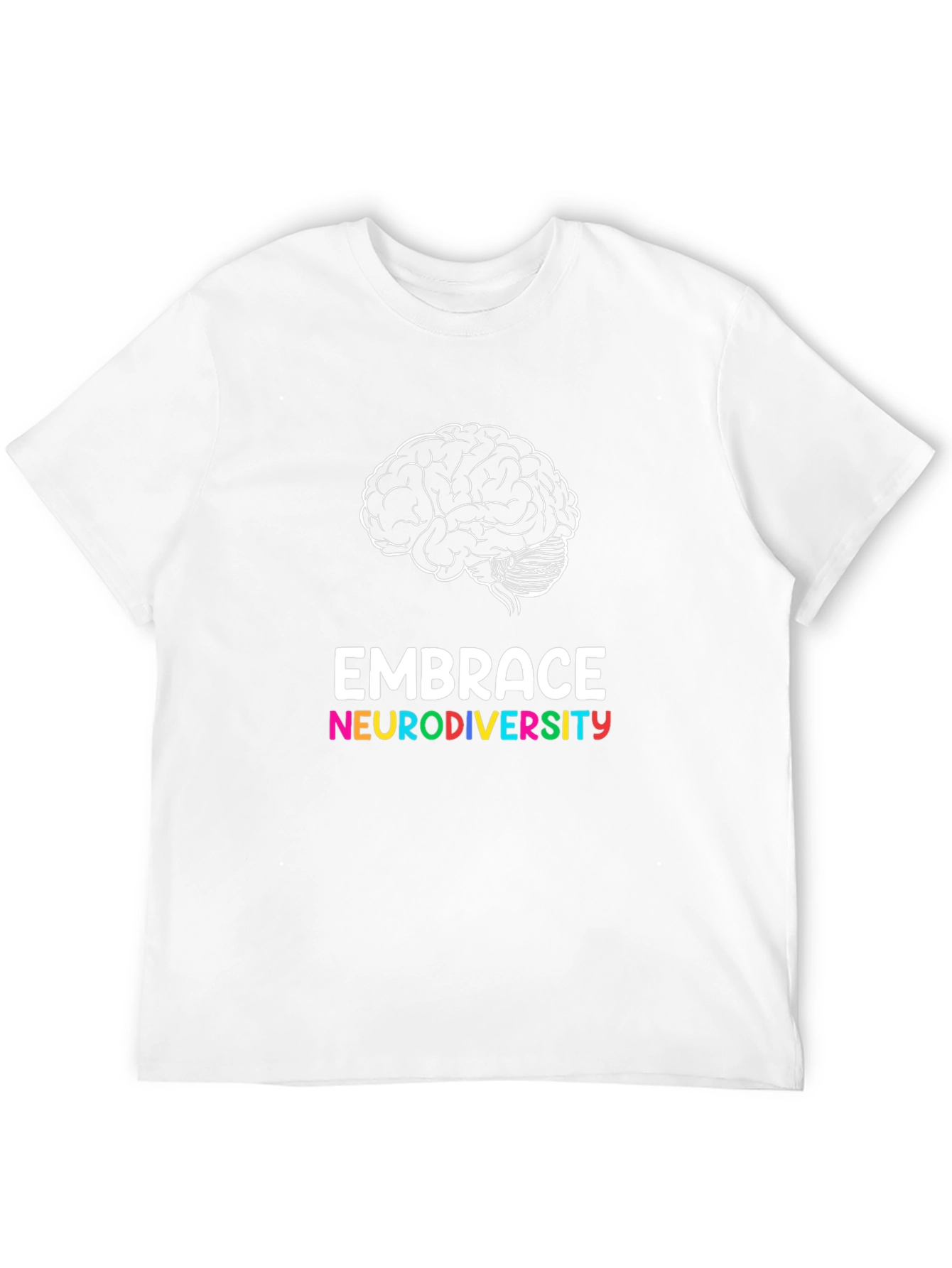 Embrace Neurodiversity T-Shirt - Brain Graphic Tee
