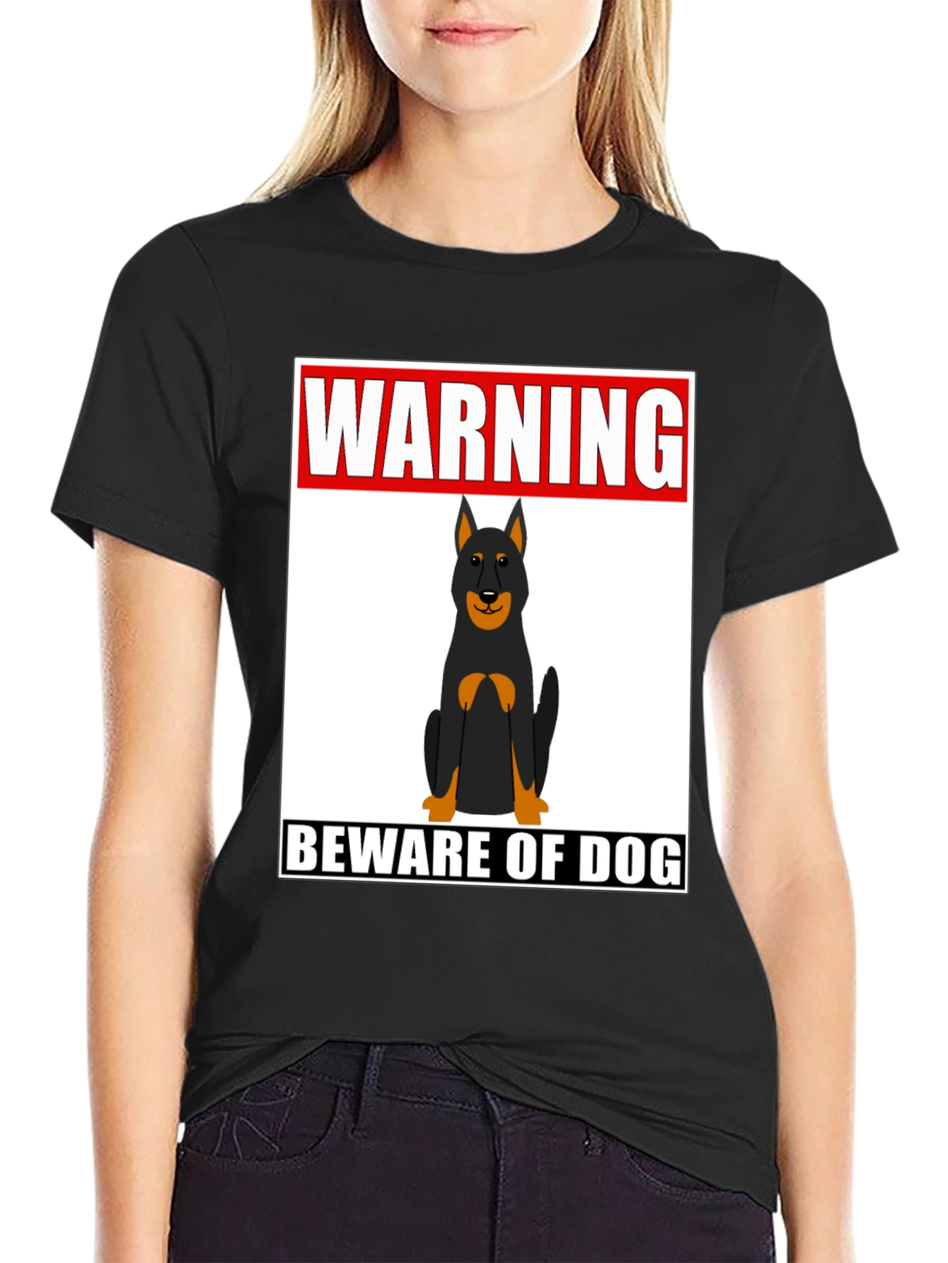 Warning Beware of Dog T-Shirt - Graphic Tee
