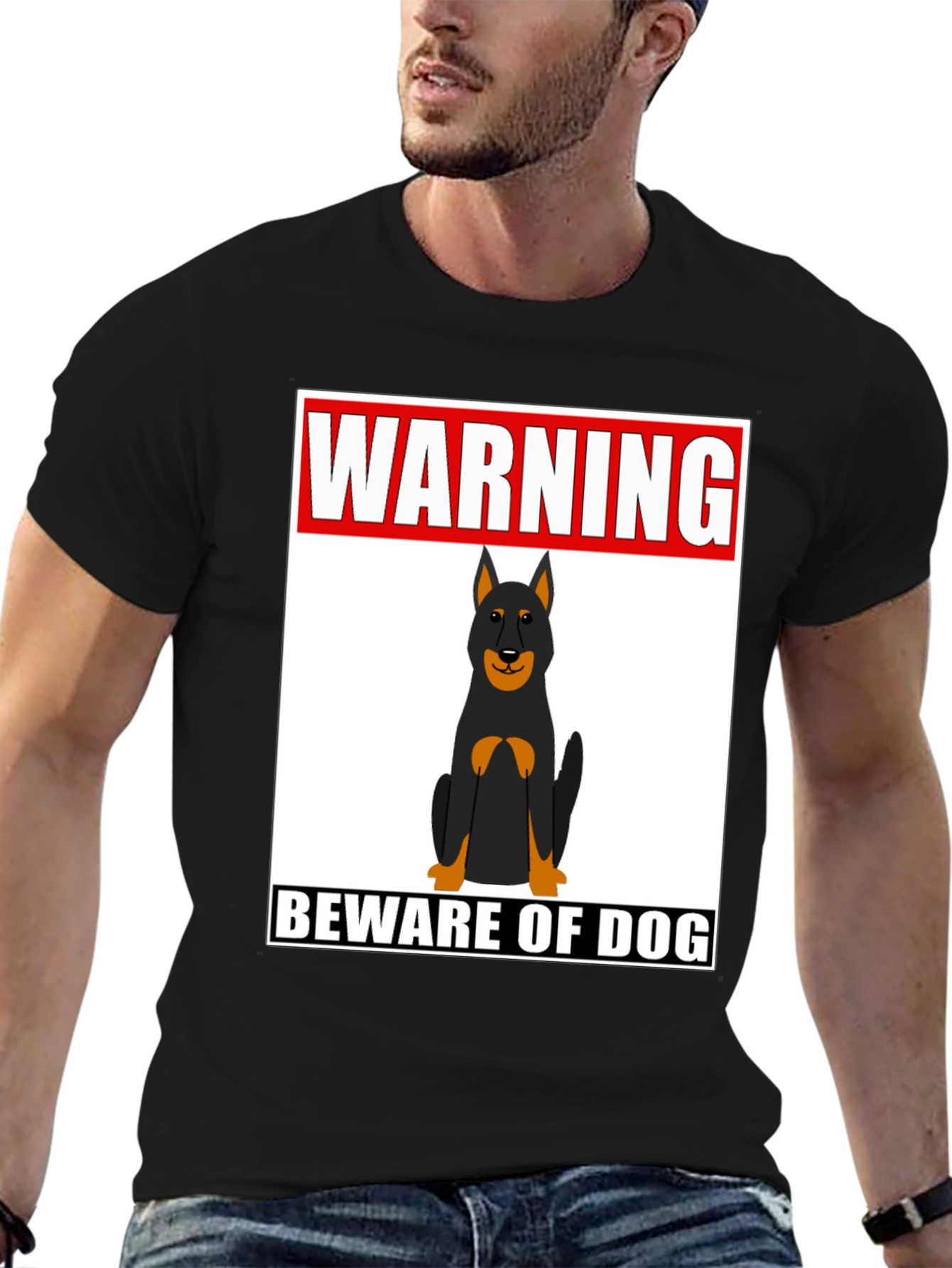 Warning Beware of Dog T-Shirt - Graphic Tee