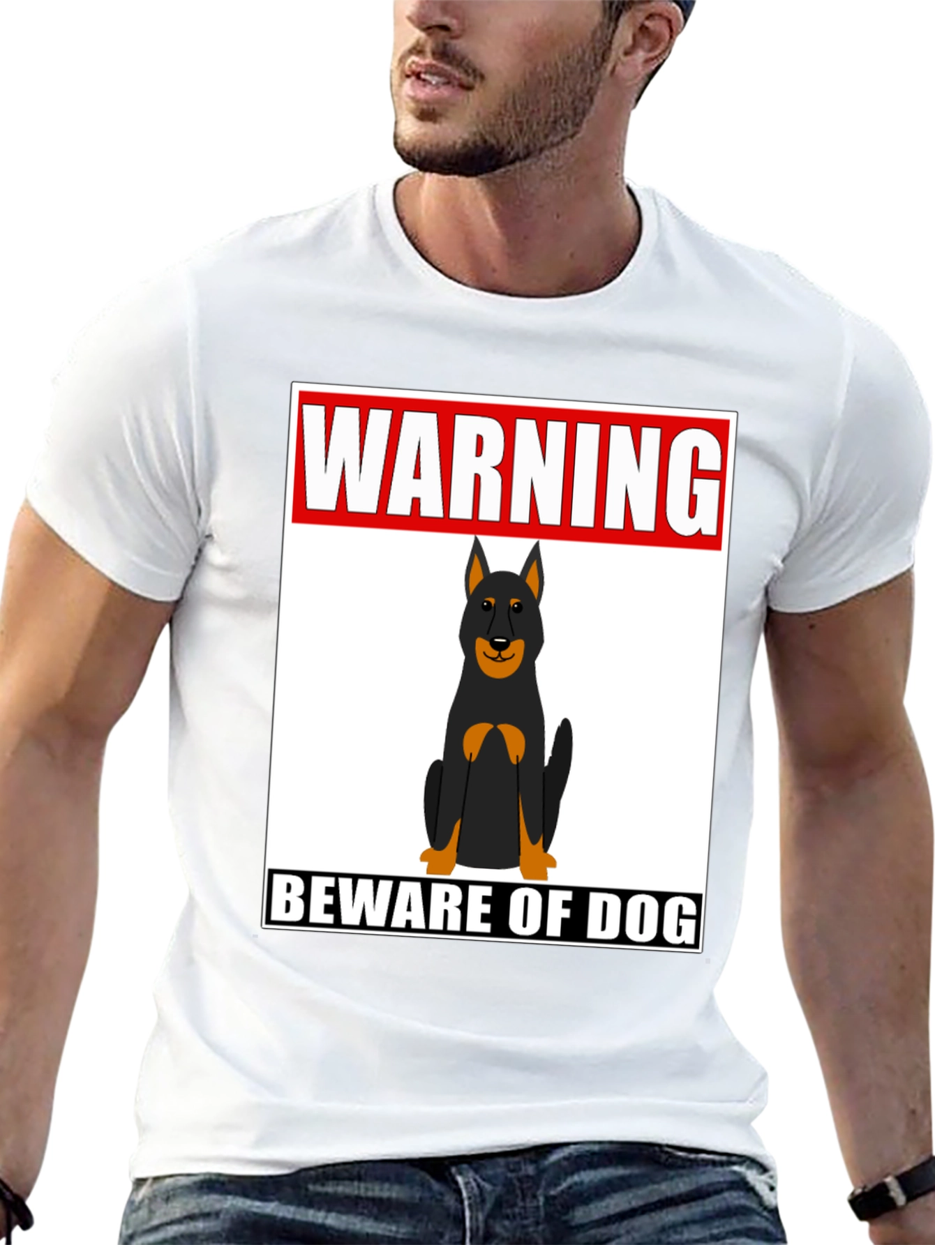 Warning Beware of Dog T-Shirt - Graphic Tee