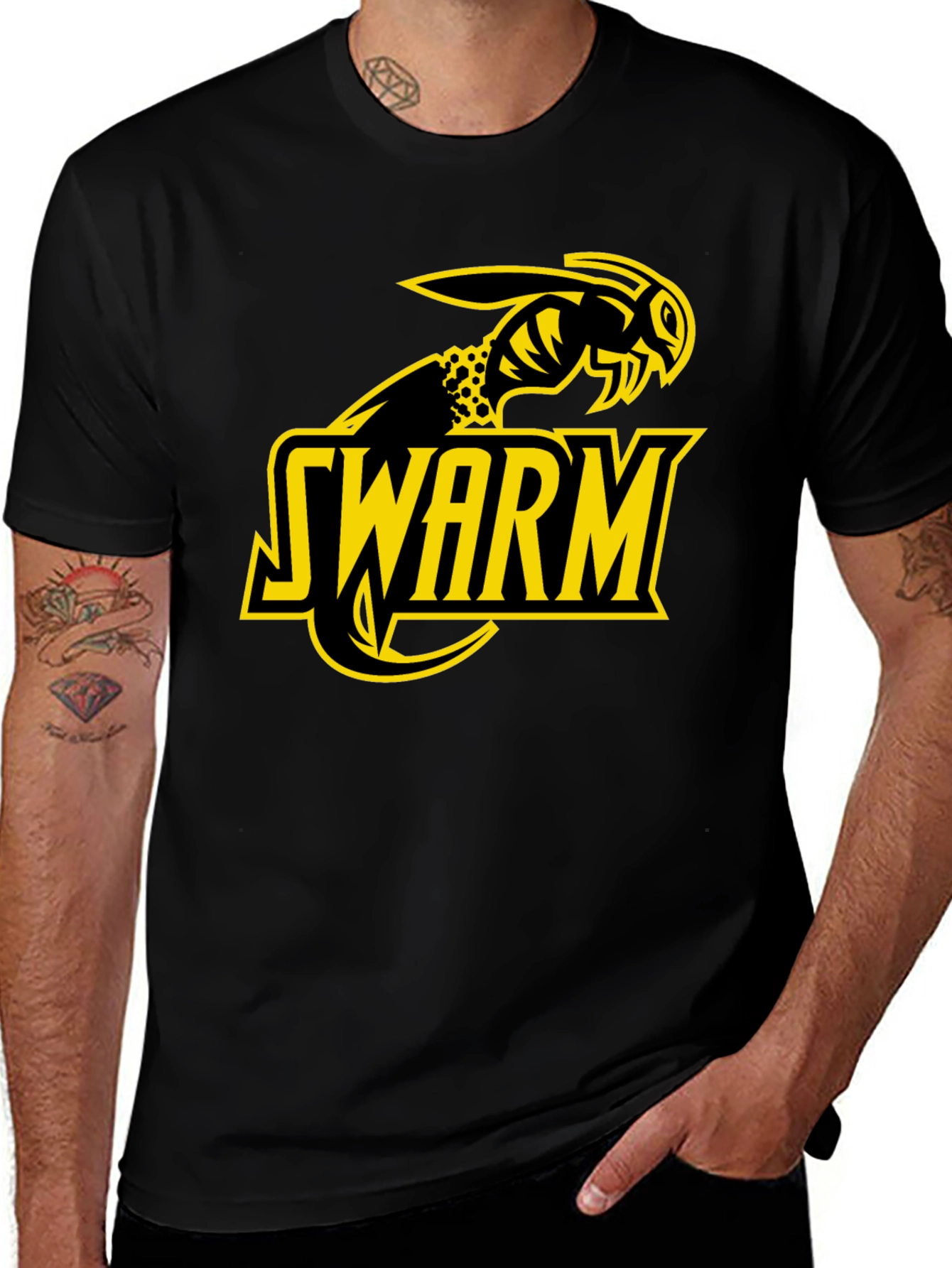 Swarm Hornet T-Shirt - Black Graphic Tee