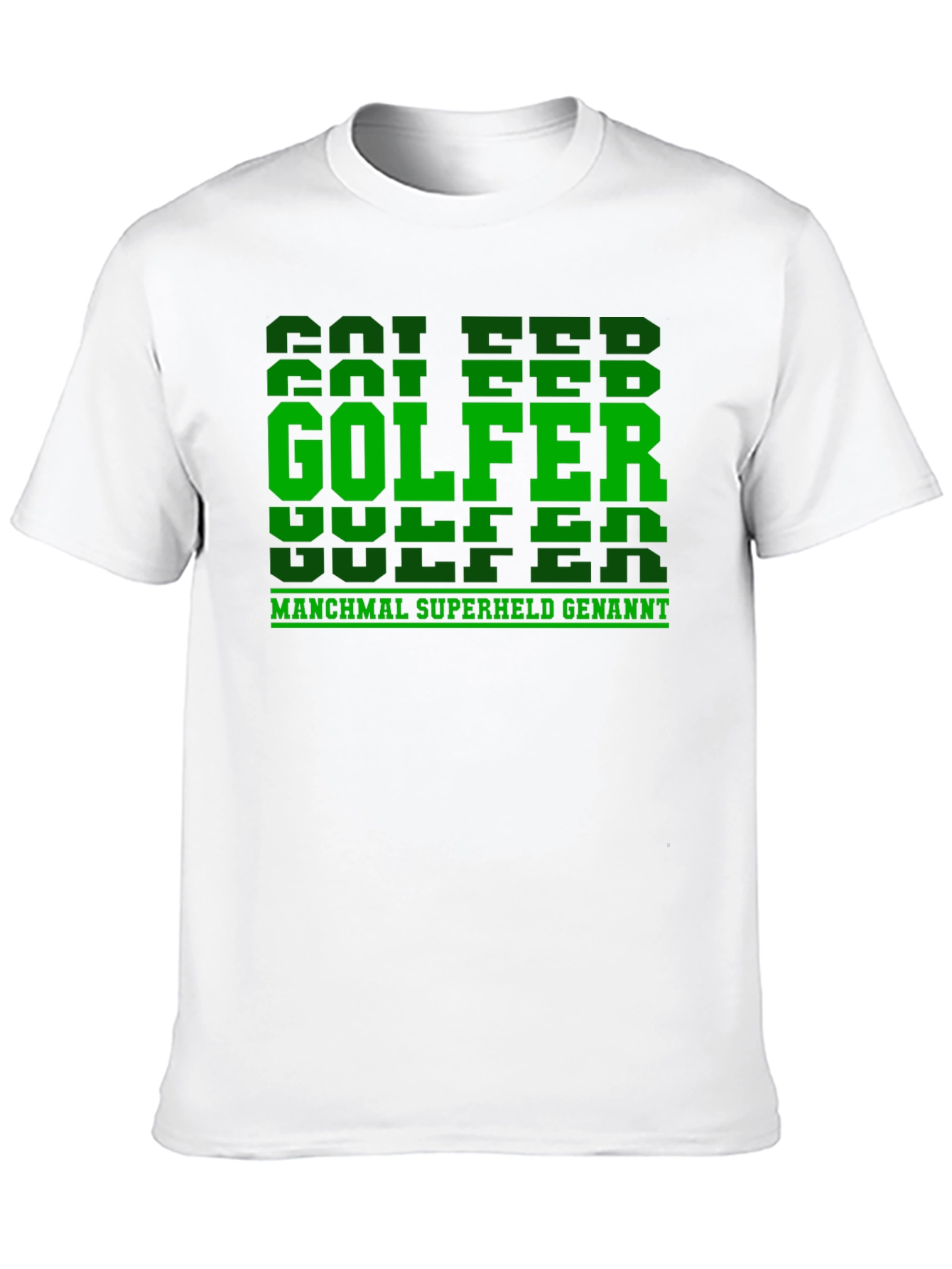 Golfer Superhero Tee - German Text Funny Golf Shirt