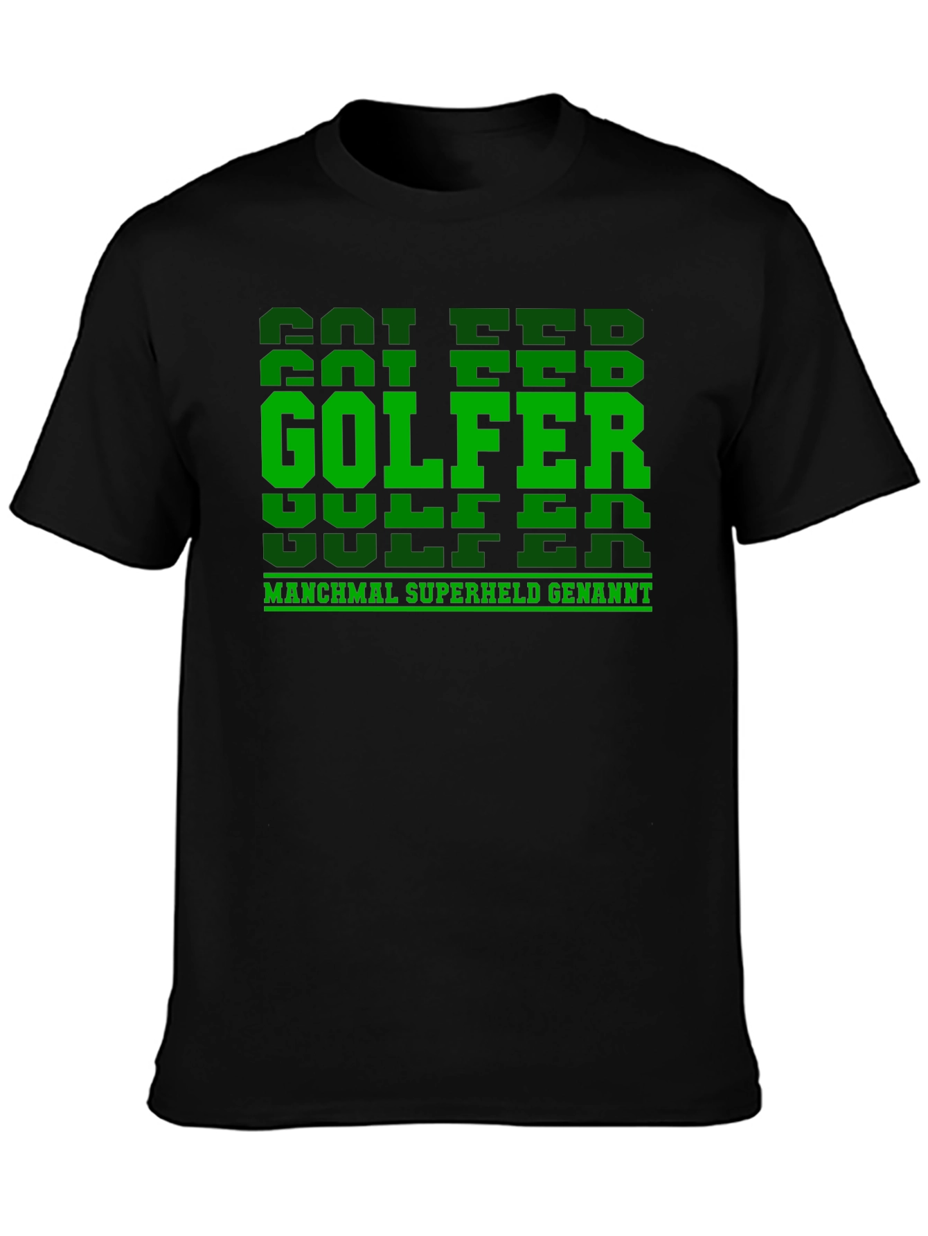 Golfer Superhero Tee - German Text Funny Golf Shirt