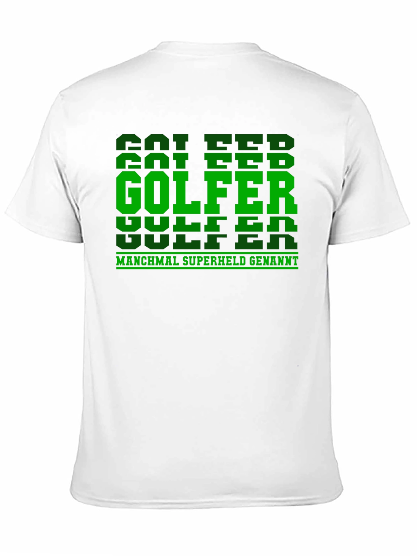 Golfer Superhero Tee - German Text Funny Golf Shirt