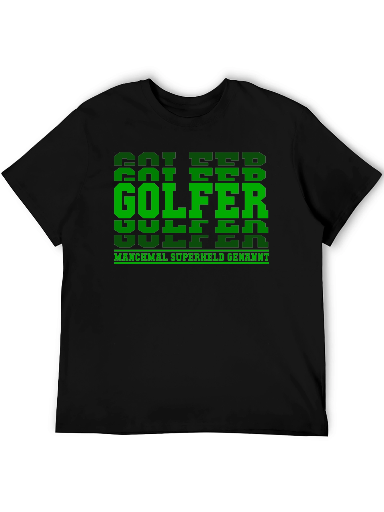 Golfer Superhero Tee - German Text Funny Golf Shirt