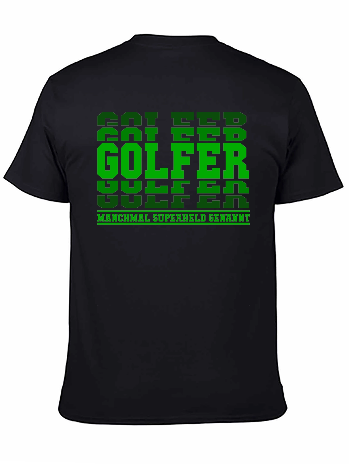 Golfer Superhero Tee - German Text Funny Golf Shirt