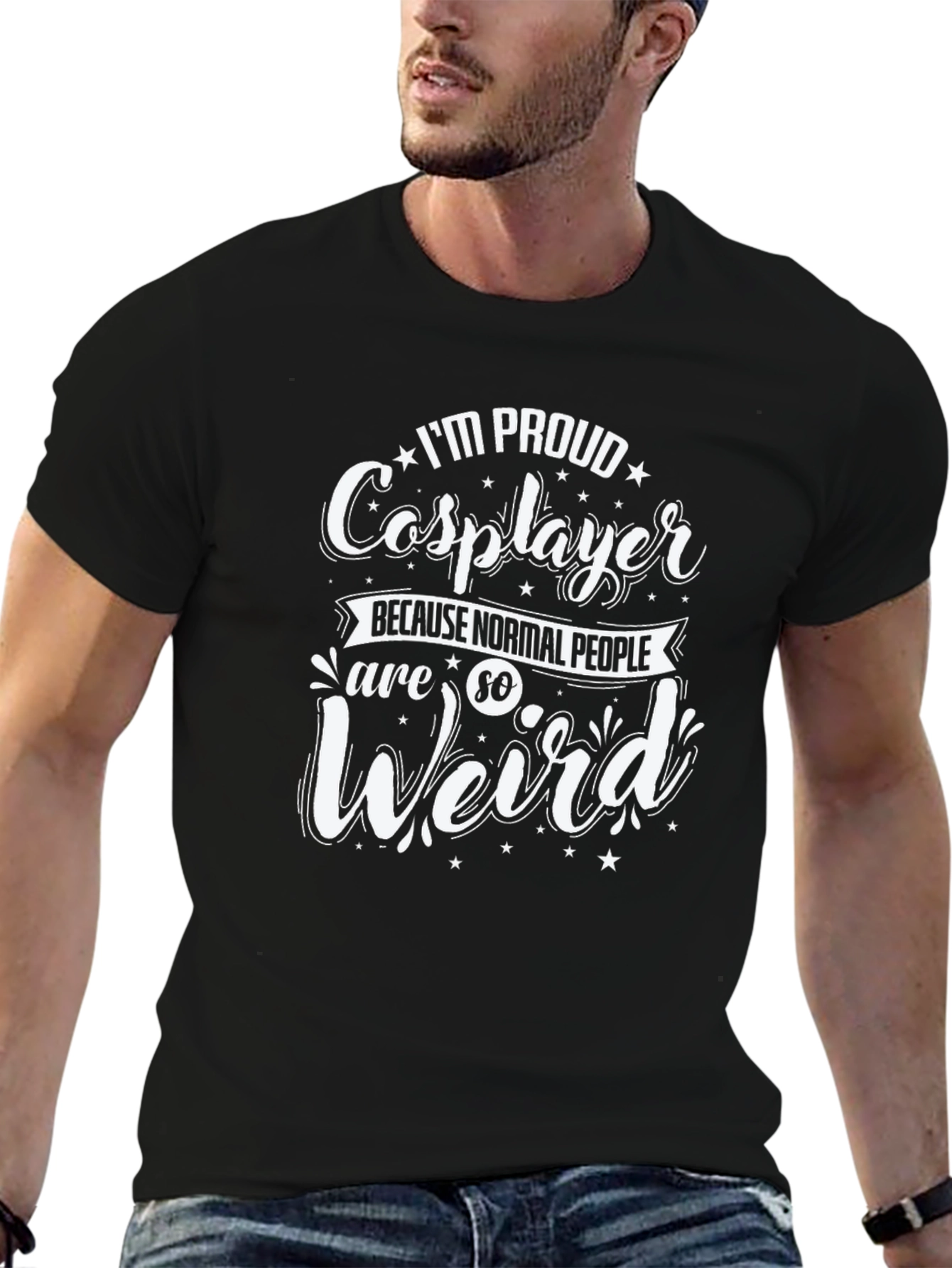 Proud Cosplayer Black T-Shirt - Weird