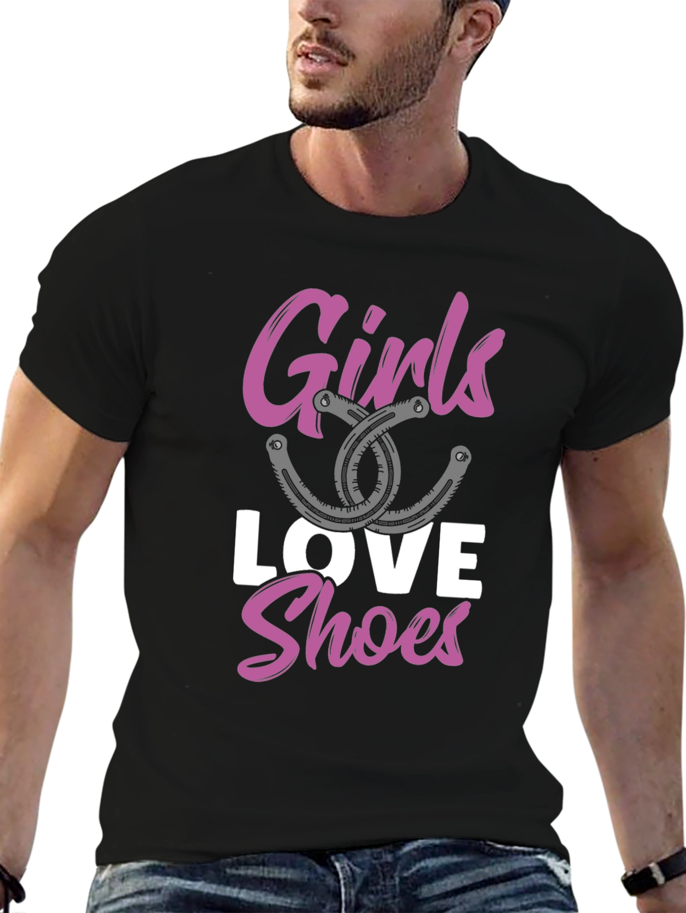 Girls Love Shoes Graphic Tee - Fashion T-Shirt