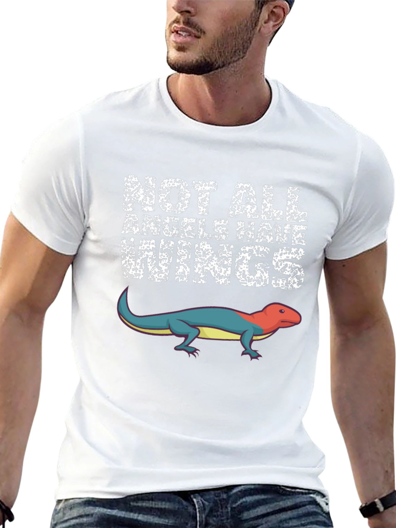 Lizard Angel Graphic Tee - Unisex Novelty T-Shirt