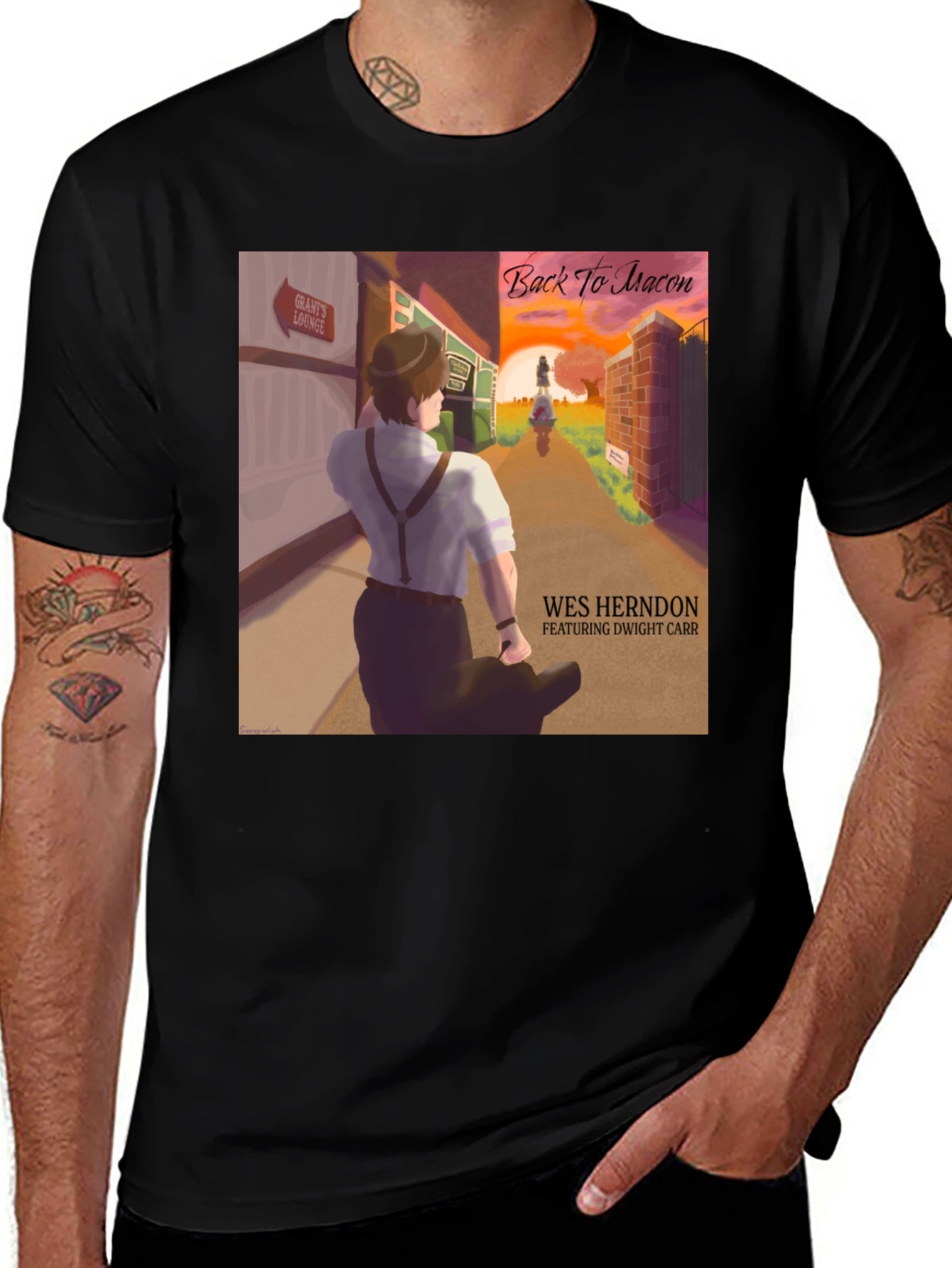 Back to Macon T-Shirt - Wes Herndon Album Art