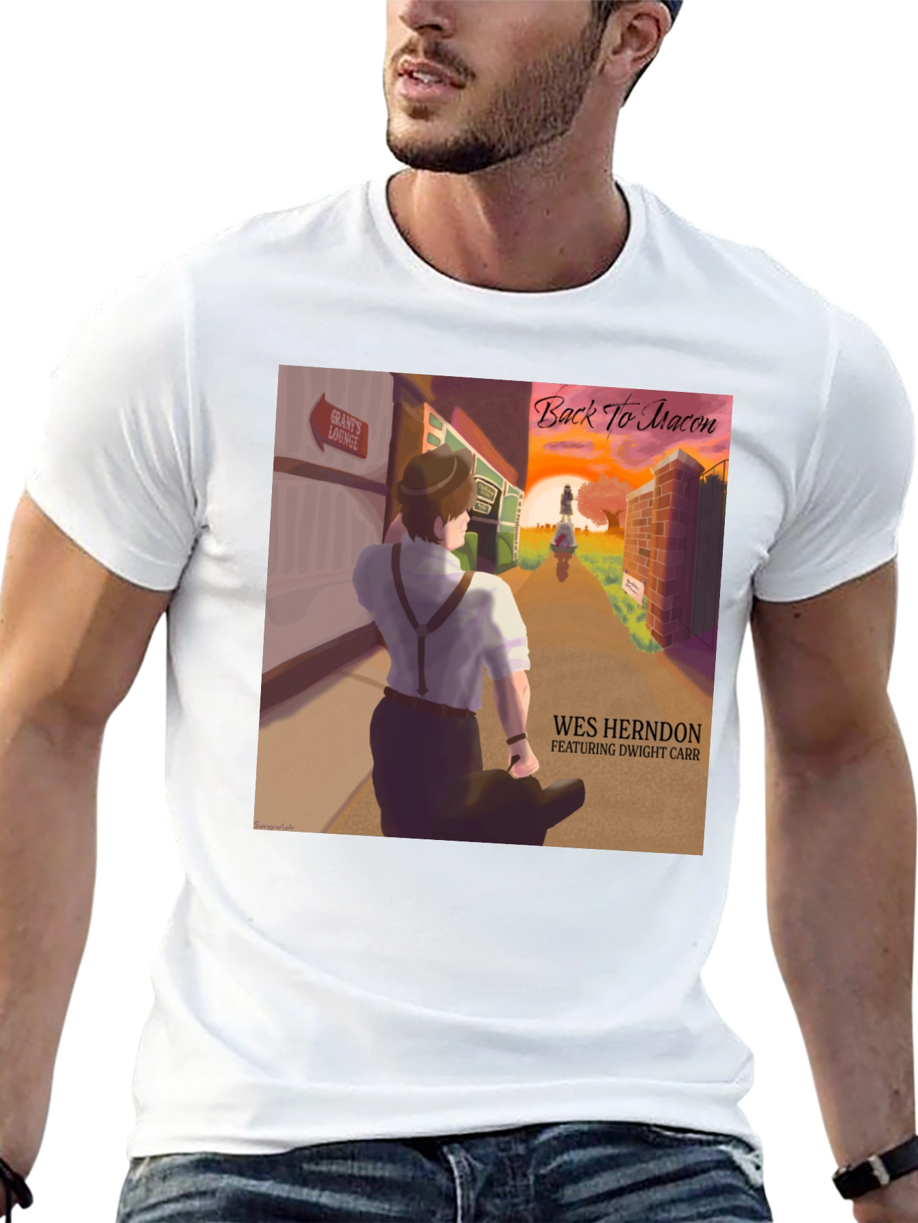 Back to Macon T-Shirt - Wes Herndon Album Art