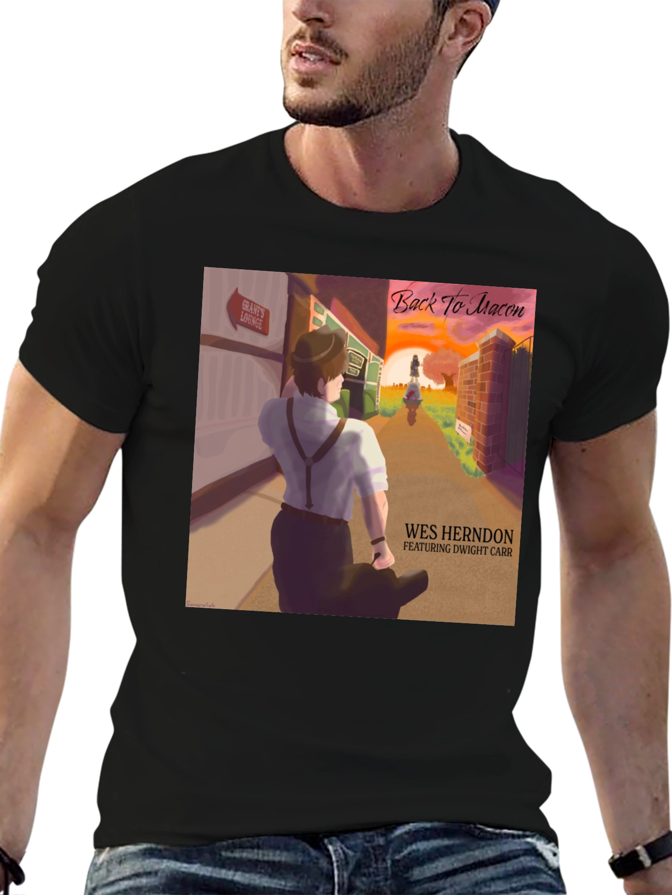 Back to Macon T-Shirt - Wes Herndon Album Art