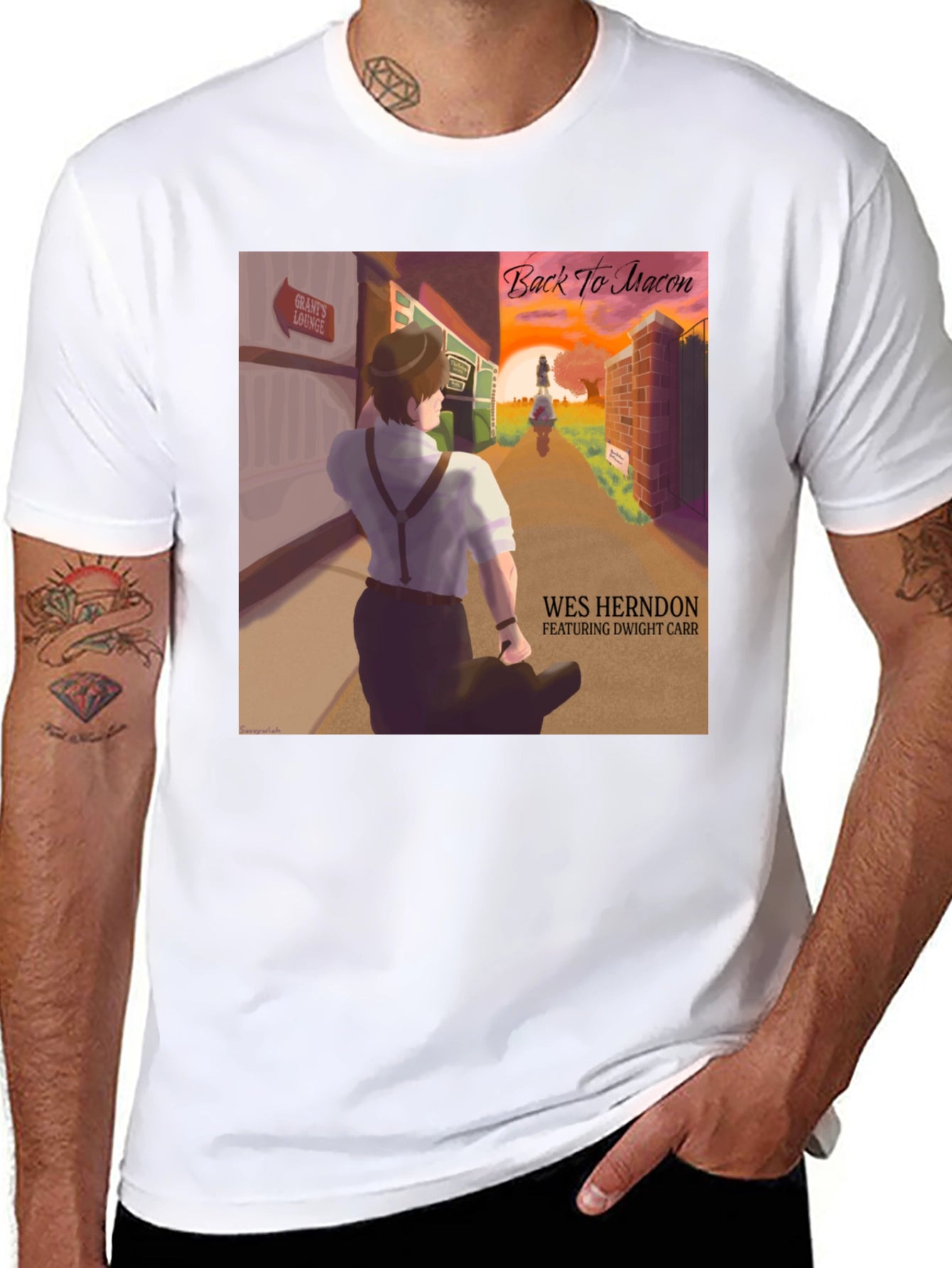 Back to Macon T-Shirt - Wes Herndon Album Art
