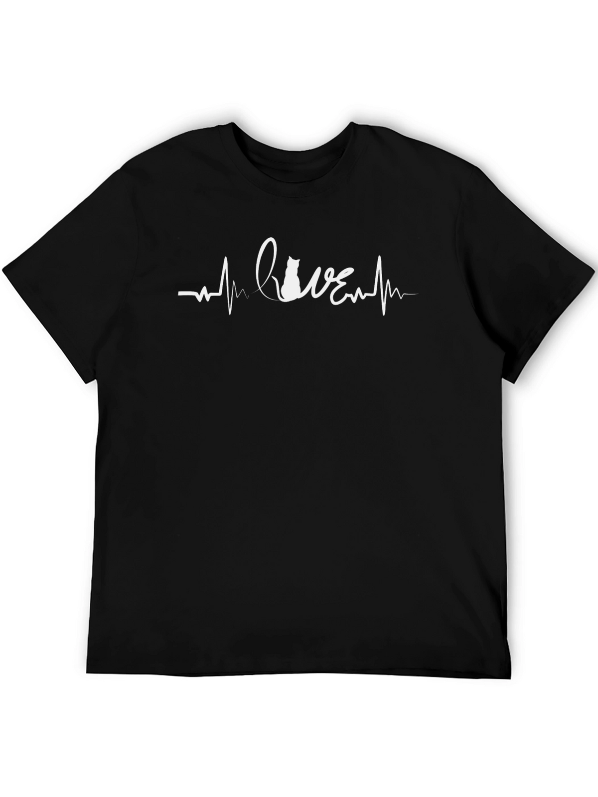 Cat Love Heartbeat T-Shirt - Unisex Graphic Tee