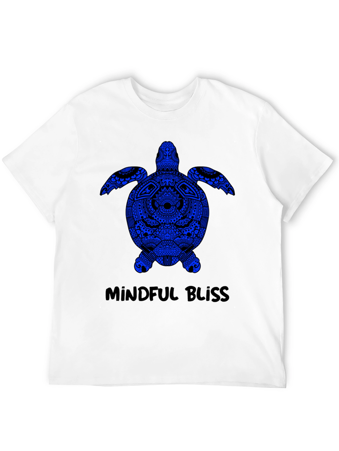 Mindful Bliss Sea Turtle Graphic Tee - Black