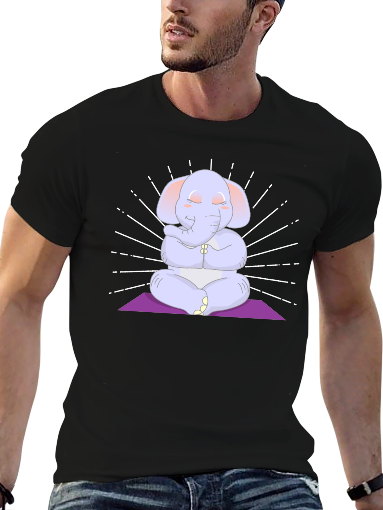 Zen Elephant Graphic T-Shirt