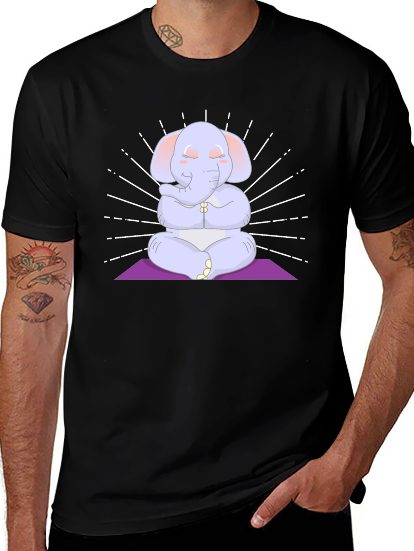 Zen Elephant Graphic T-Shirt