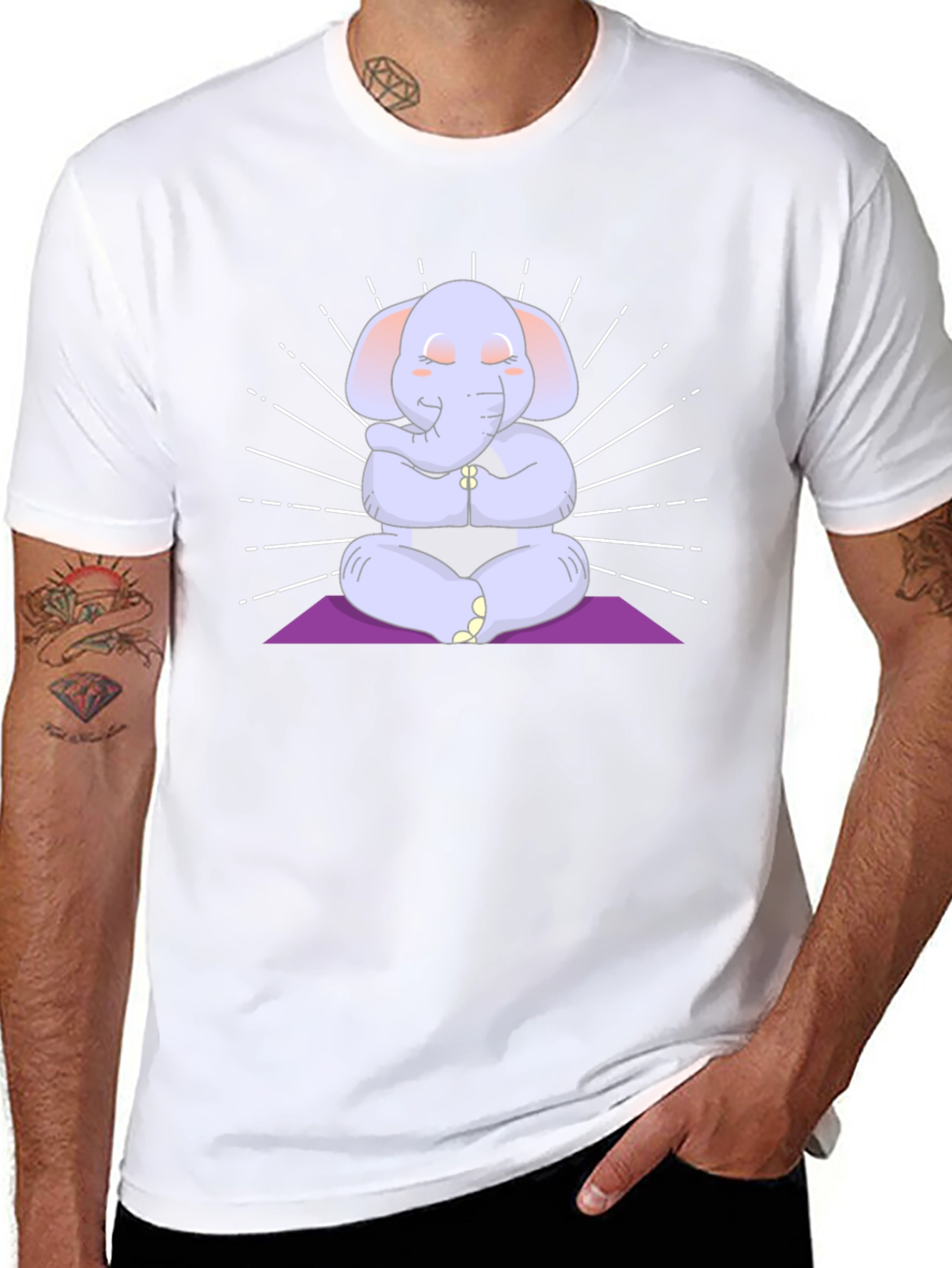 Zen Elephant Graphic T-Shirt