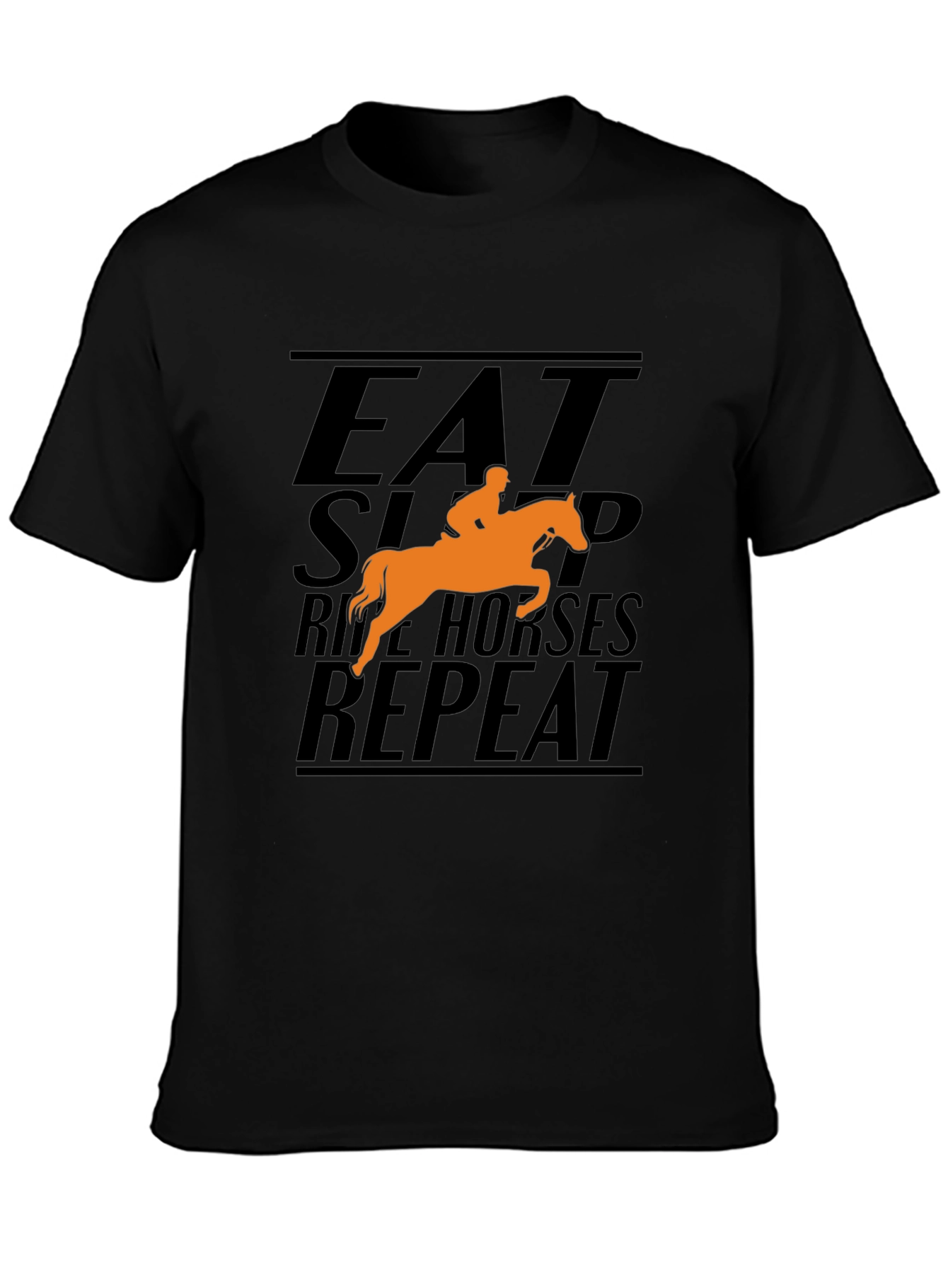 Eat Sleep Ride Horses Repeat Graphic T-Shirt