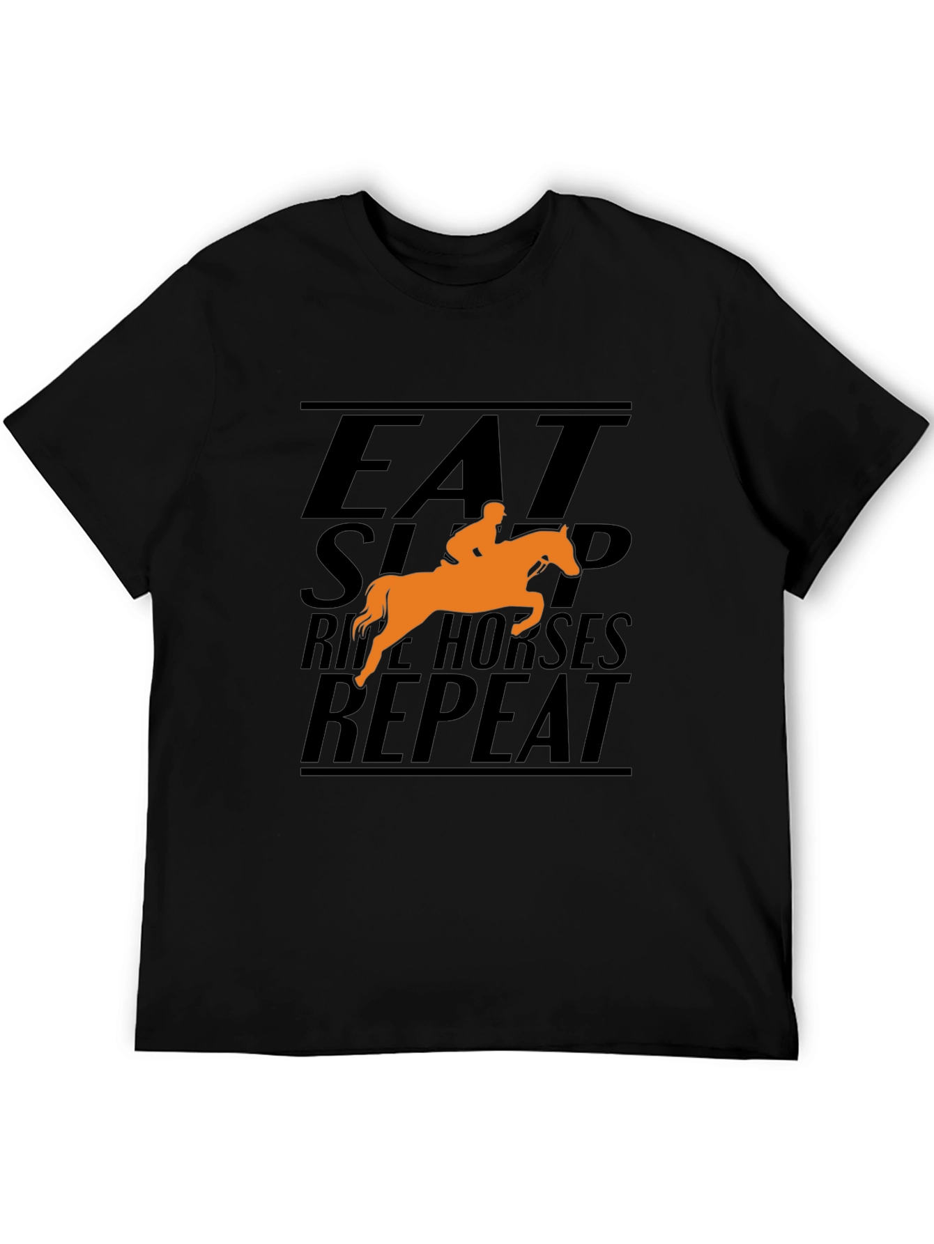 Eat Sleep Ride Horses Repeat Graphic T-Shirt