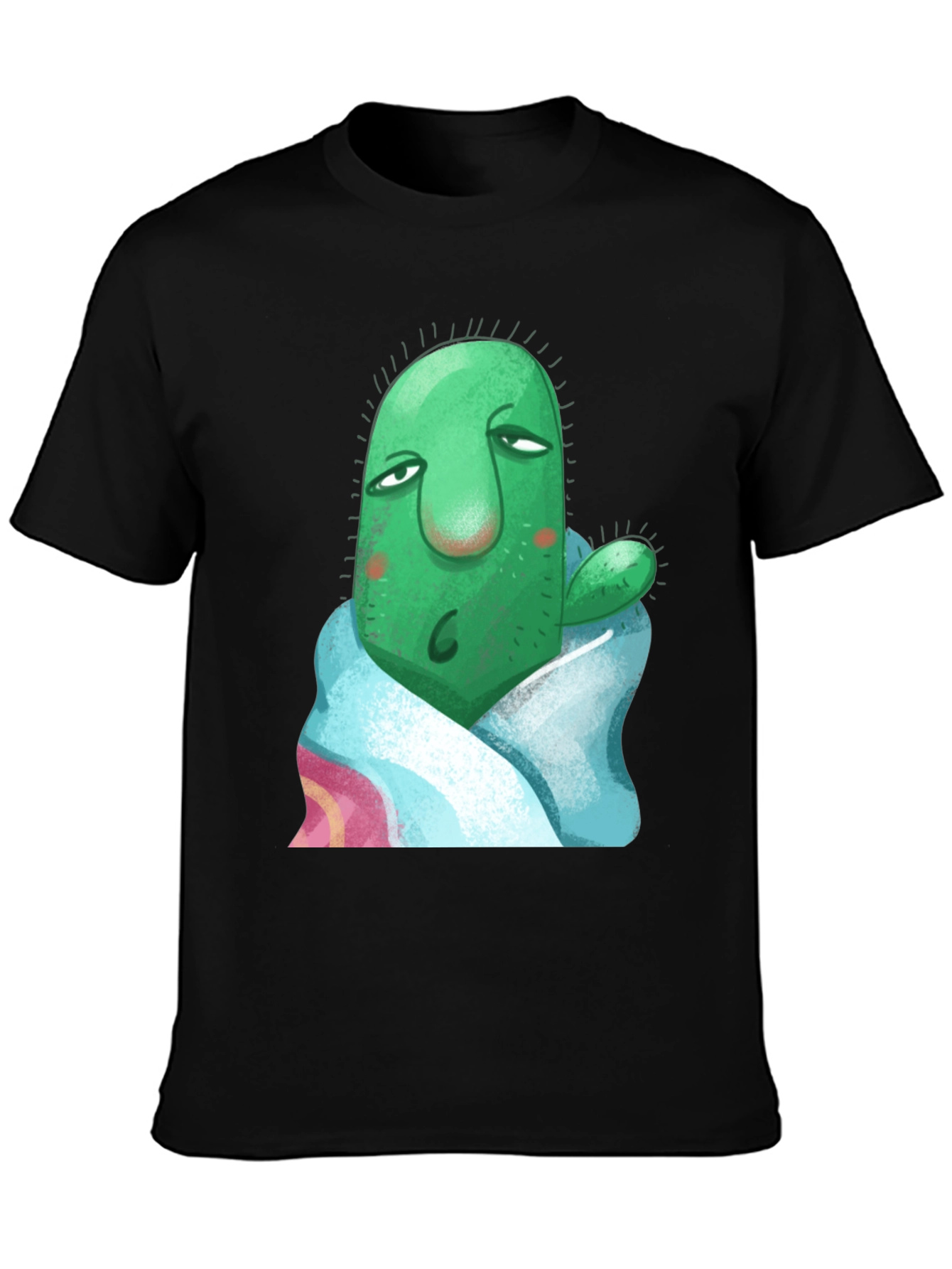 Cactus in Blanket Graphic T-Shirt - Unique Design