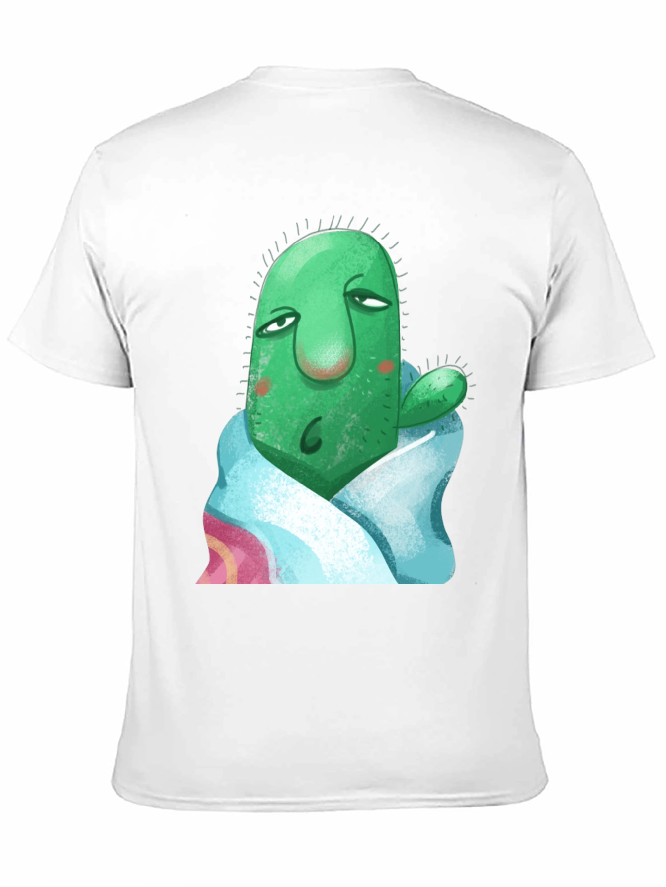 Cactus in Blanket Graphic T-Shirt - Unique Design