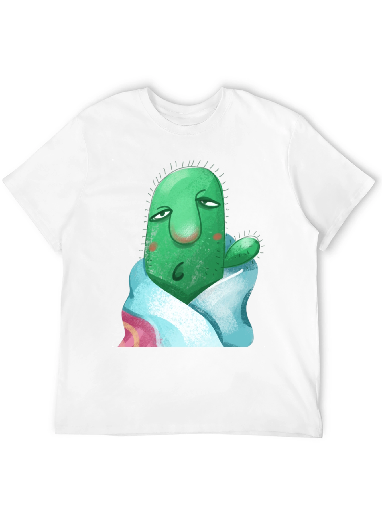 Cactus in Blanket Graphic T-Shirt - Unique Design