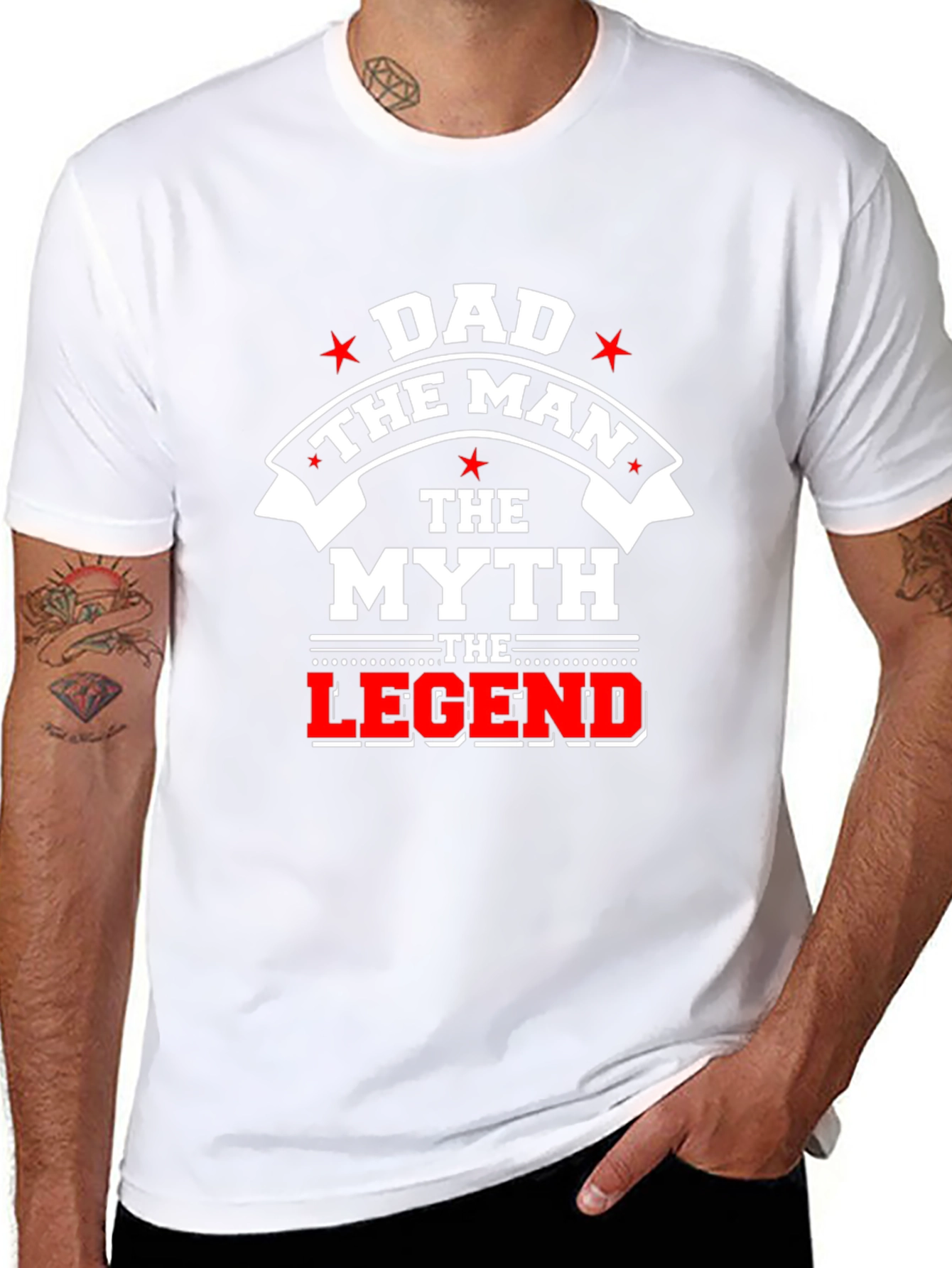 Dad The Man The Myth The Legend Black T-Shirt