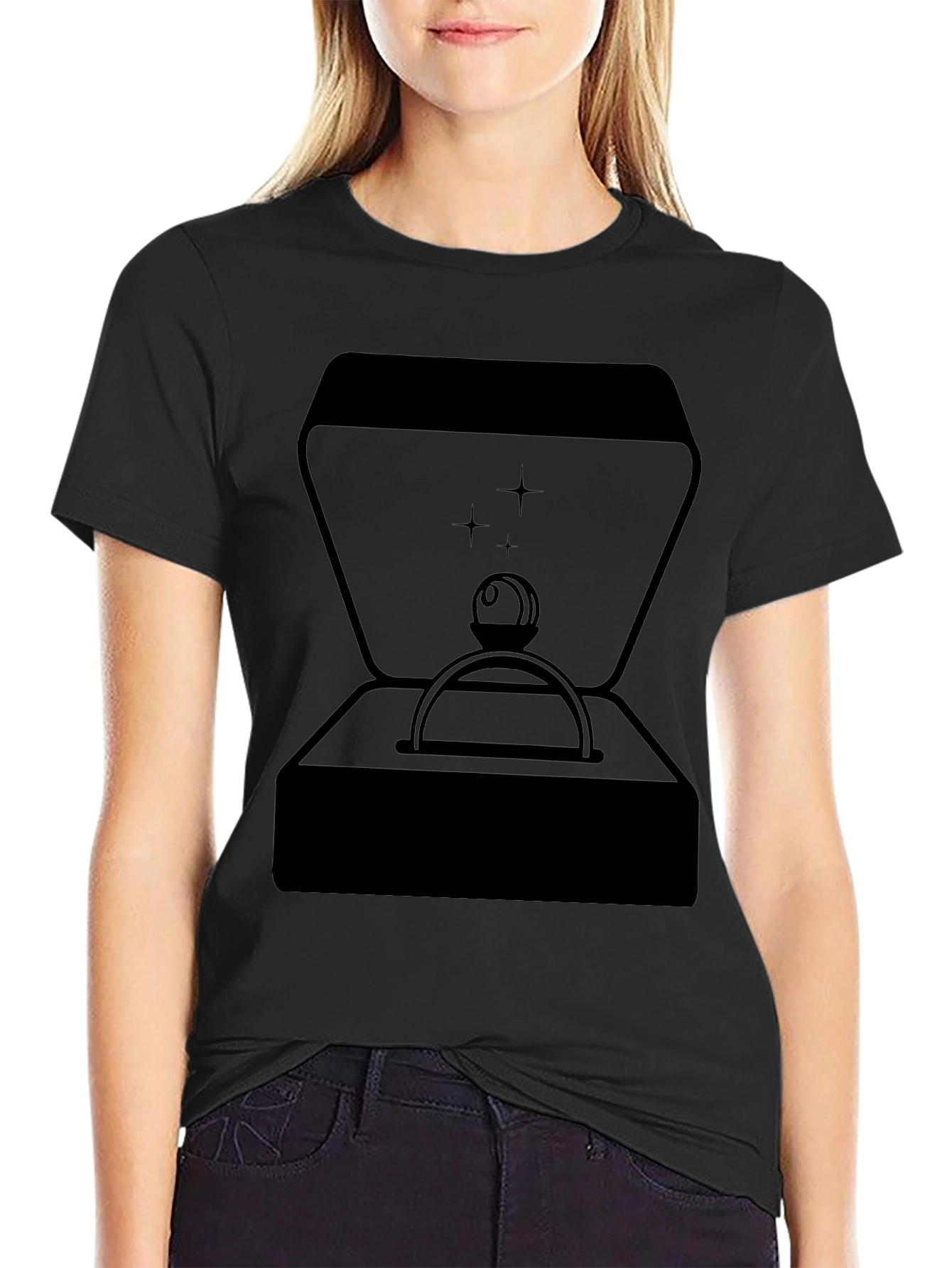 Ring Box Graphic Tee - Stylish Black T-Shirt