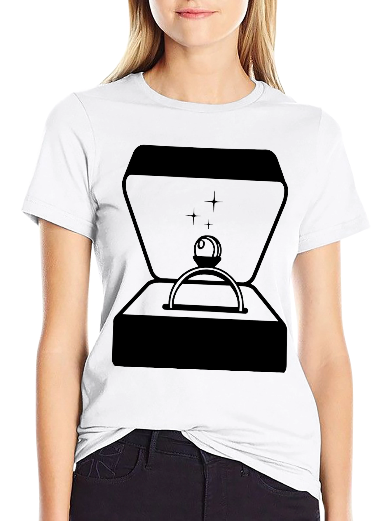 Ring Box Graphic Tee - Stylish Black T-Shirt