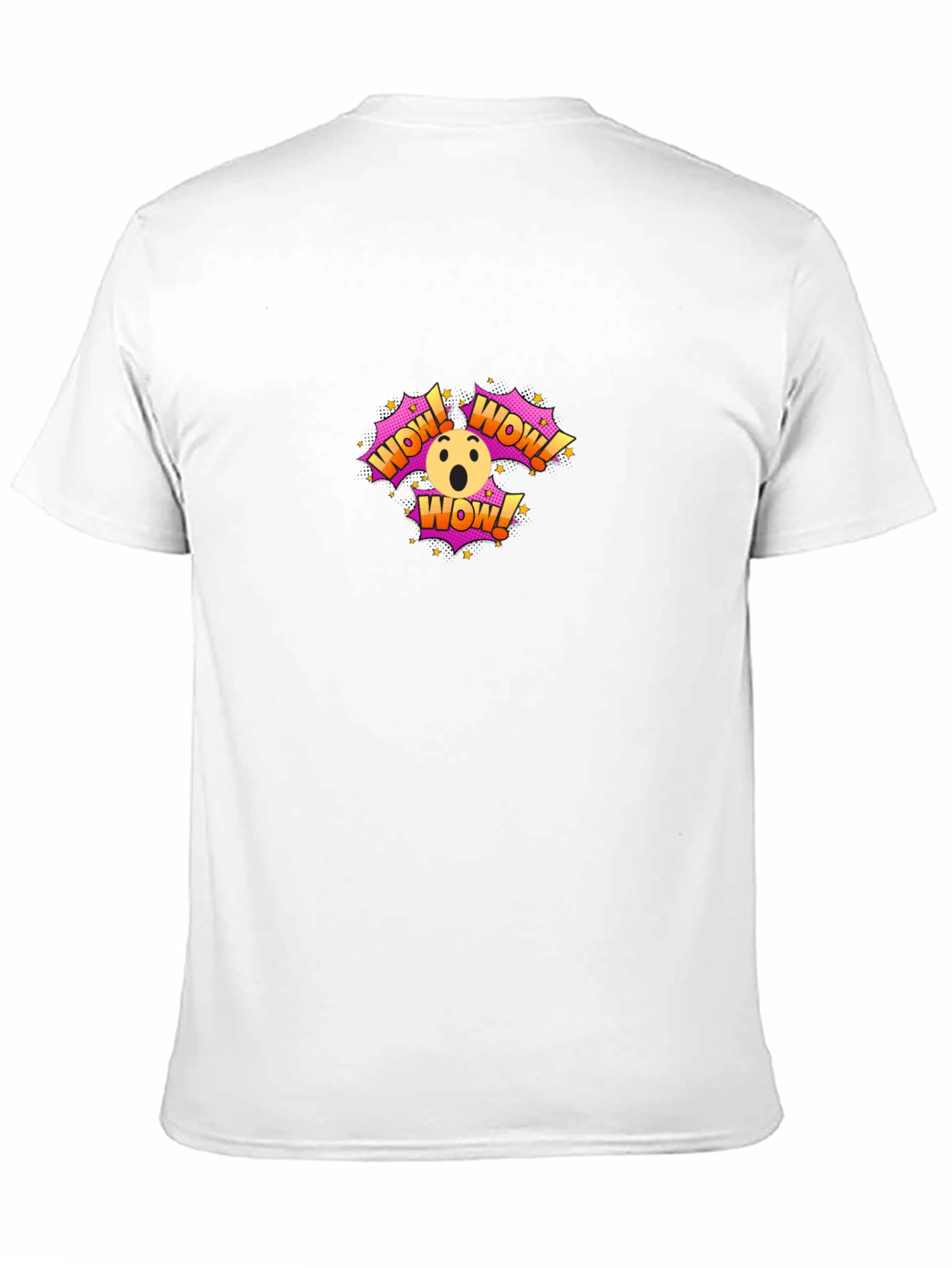 WOW! Emoji Graphic Print Black T-Shirt