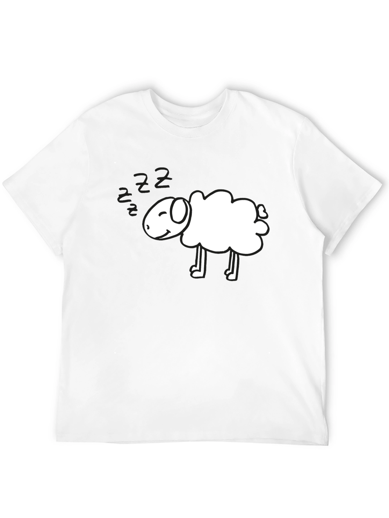 Cute Sheep Cartoon Graphic T-Shirt