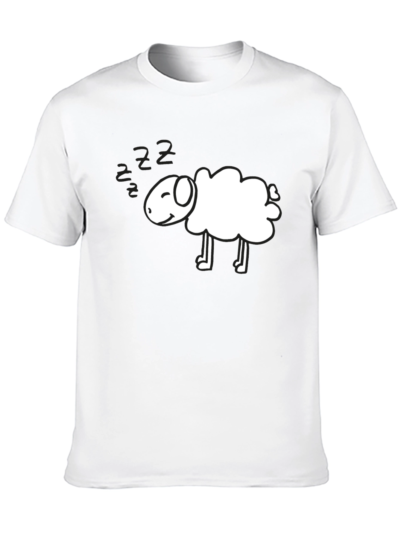 Cute Sheep Cartoon Graphic T-Shirt