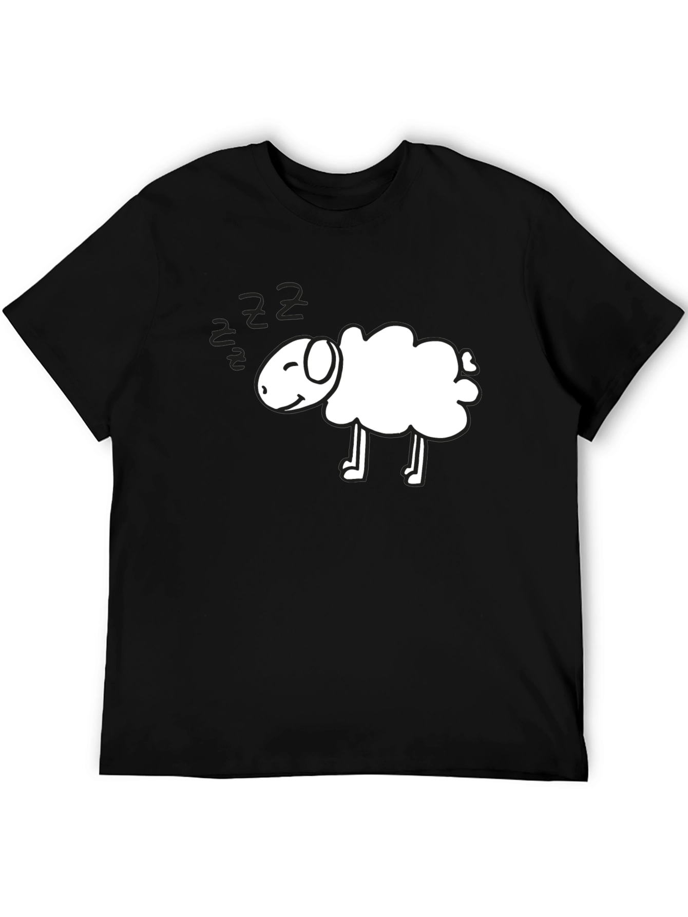Cute Sheep Cartoon Graphic T-Shirt