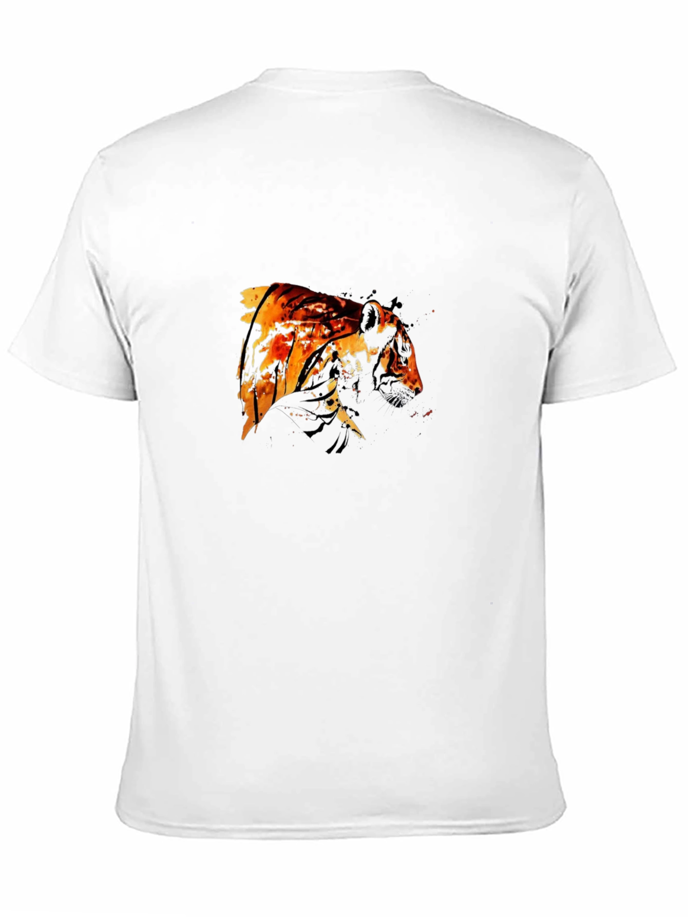 Fiery Tiger Graphic Black T-Shirt