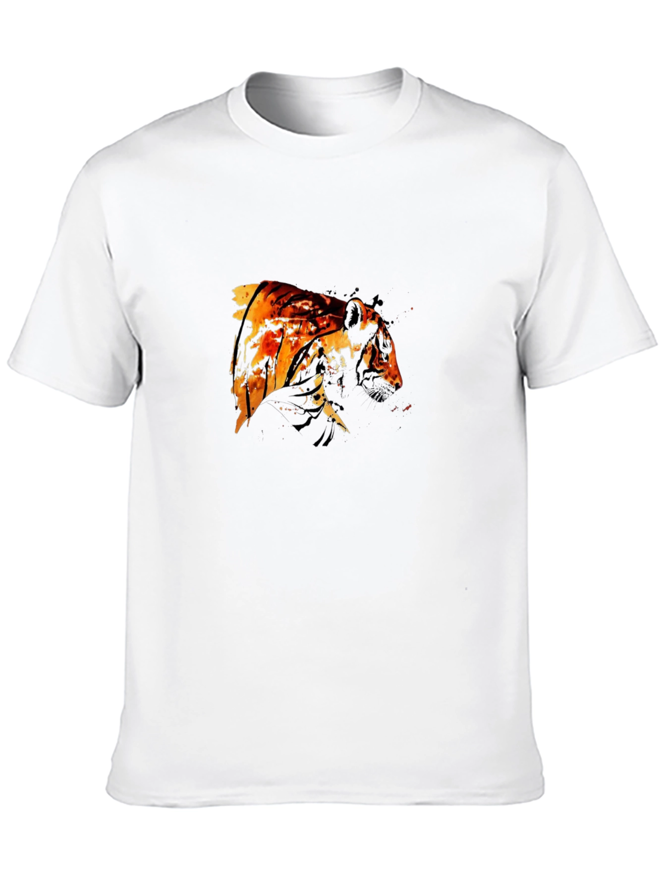 Fiery Tiger Graphic Black T-Shirt
