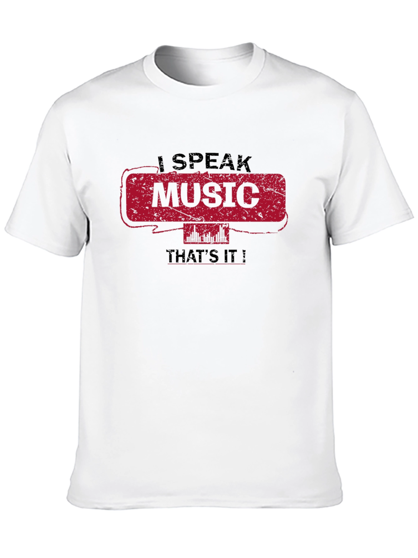 I Speak Music Black Graphic Tee