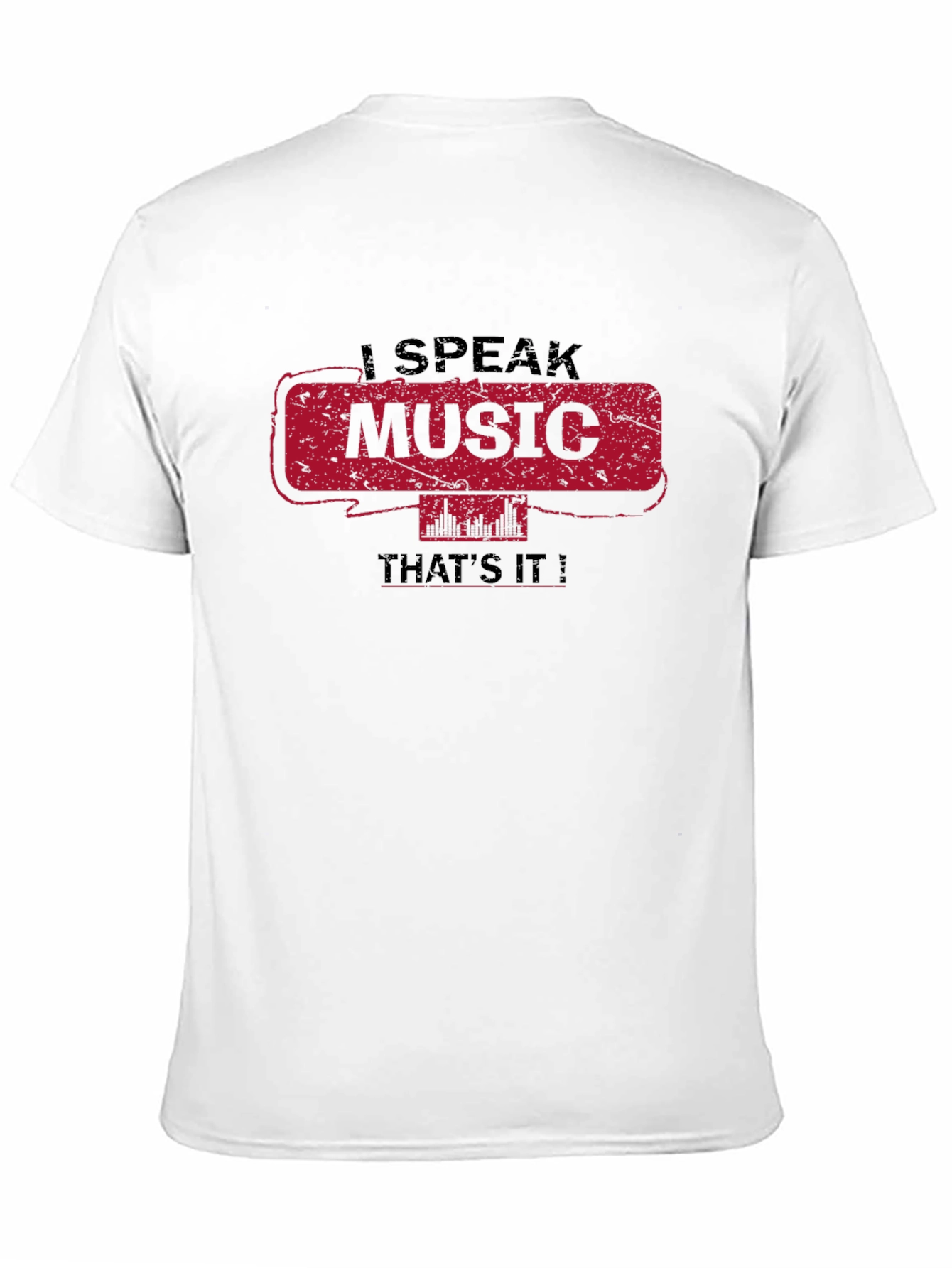 I Speak Music Black Graphic Tee