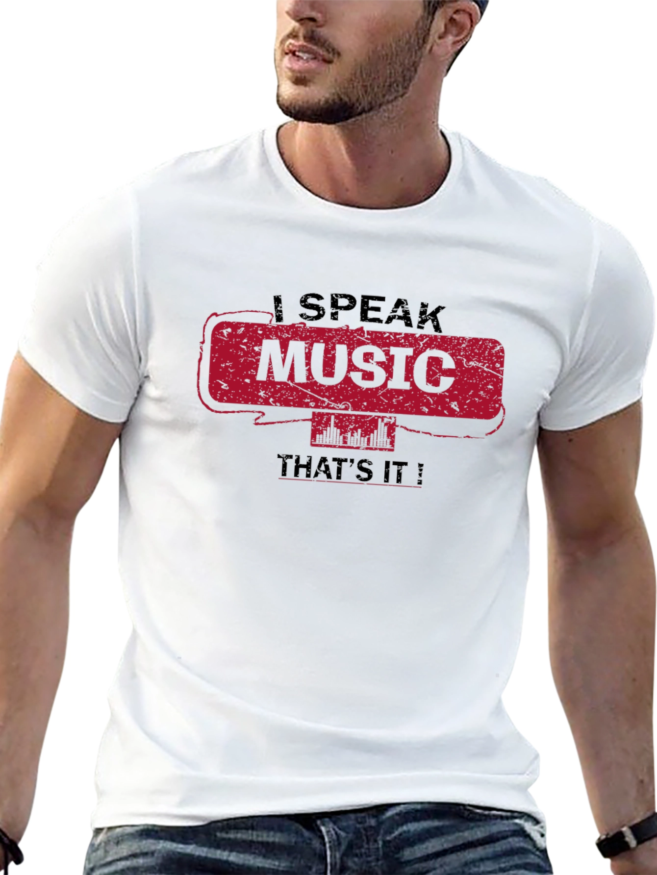 I Speak Music Black Graphic Tee