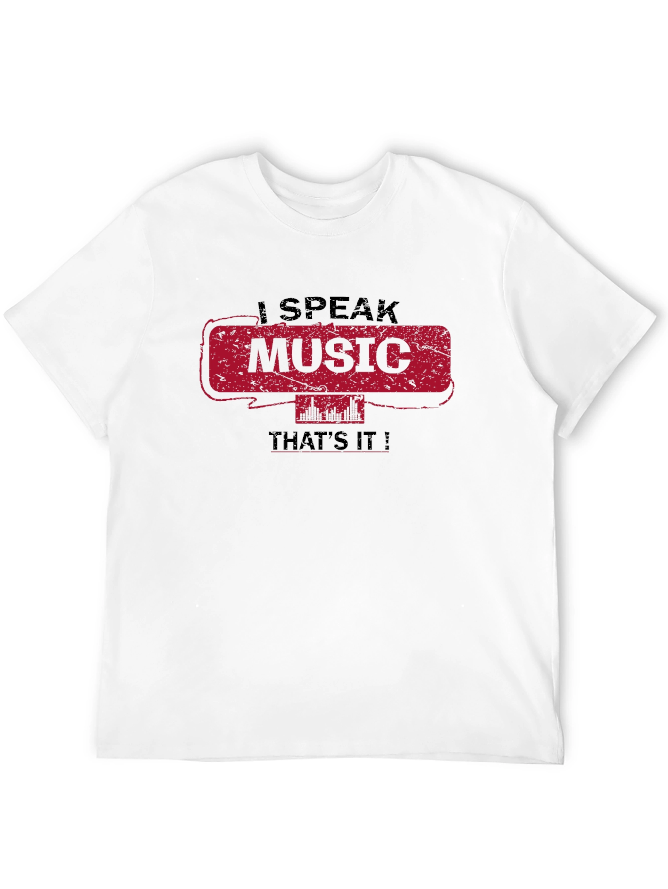 I Speak Music Black Graphic Tee