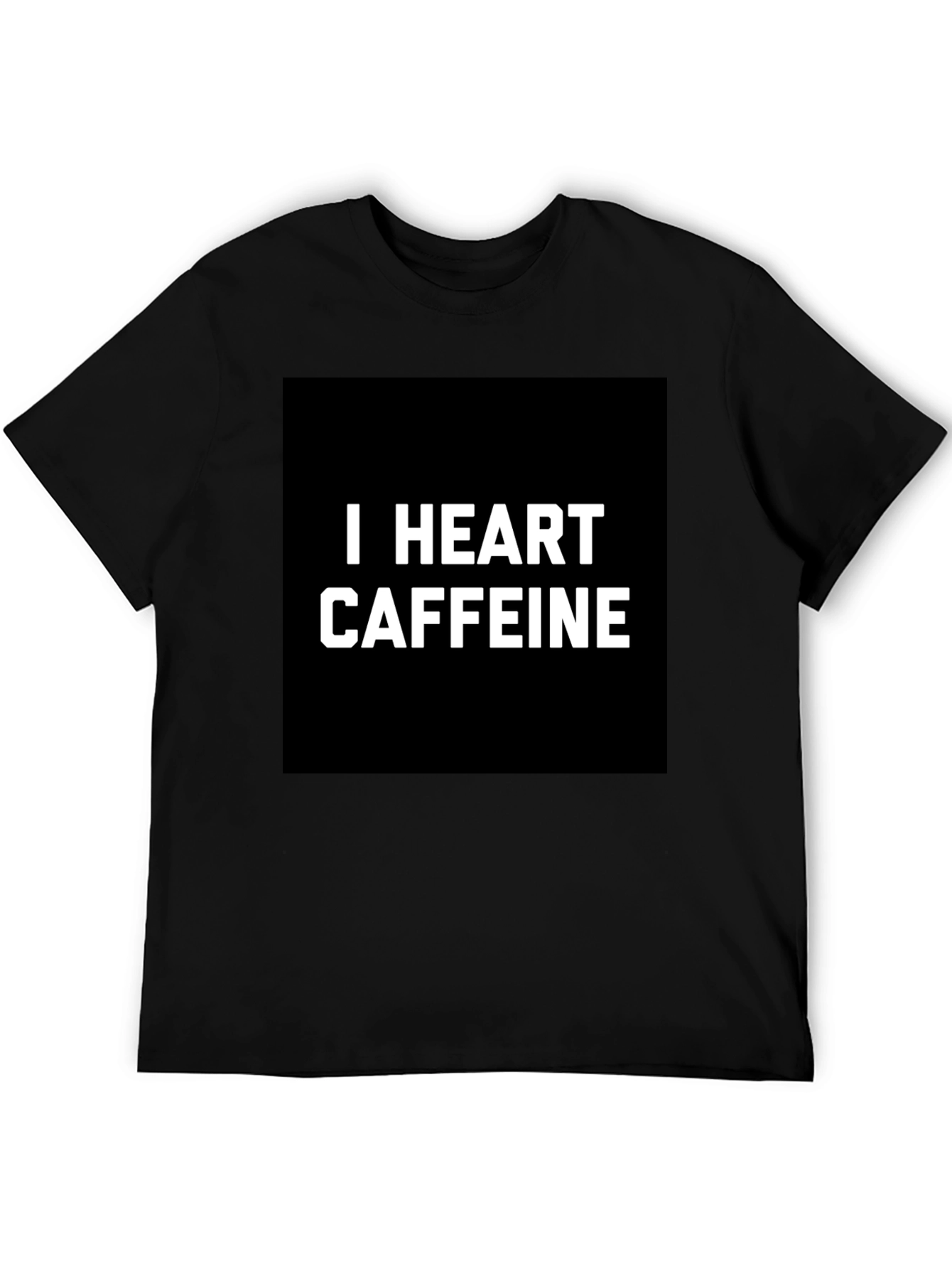 I Heart Caffeine Black T-Shirt