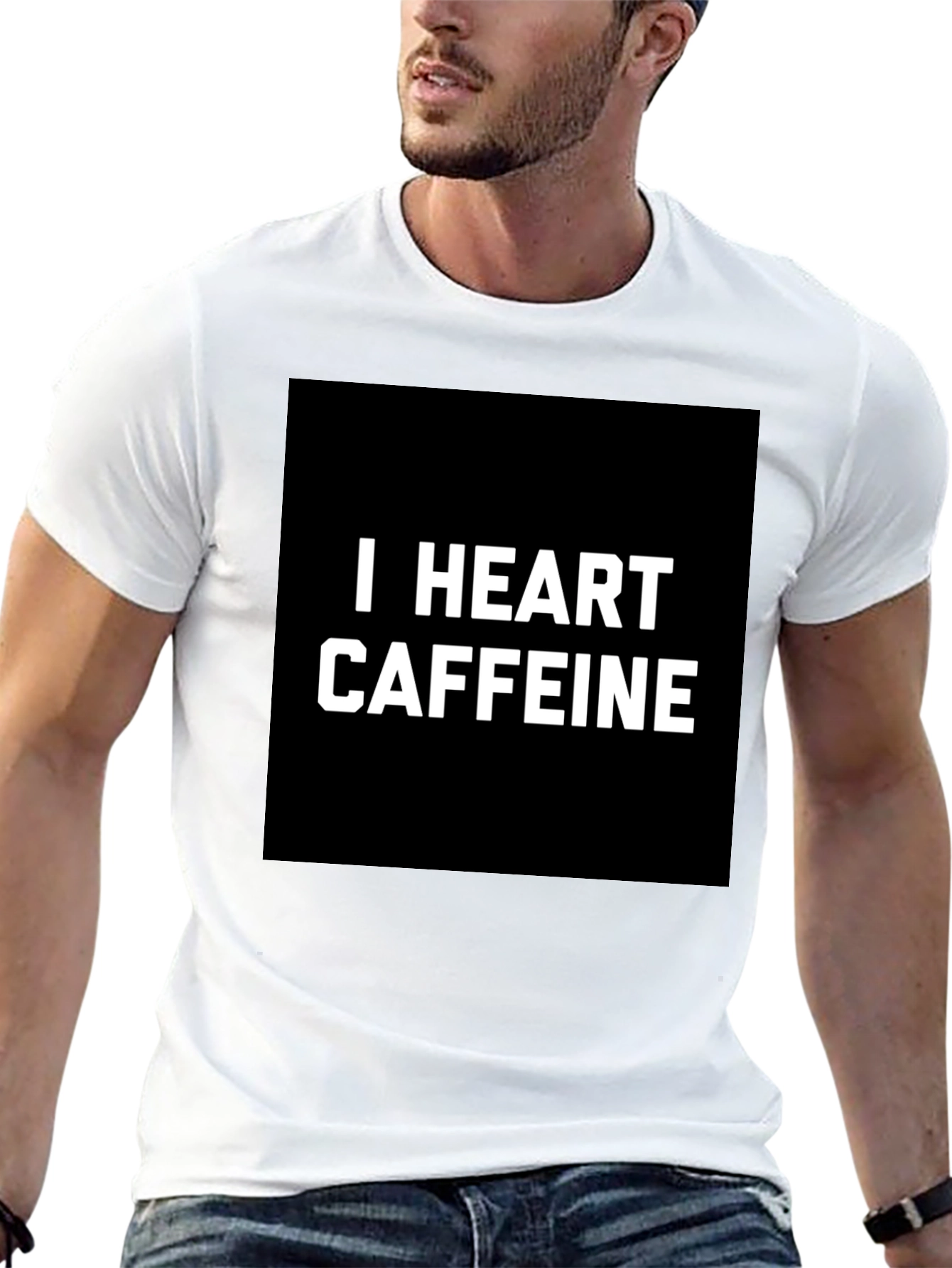 I Heart Caffeine Black T-Shirt