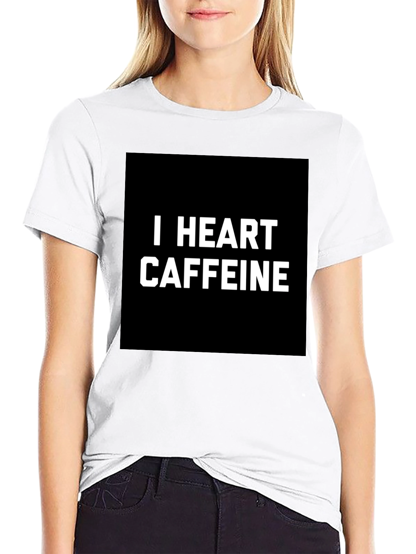 I Heart Caffeine Black T-Shirt