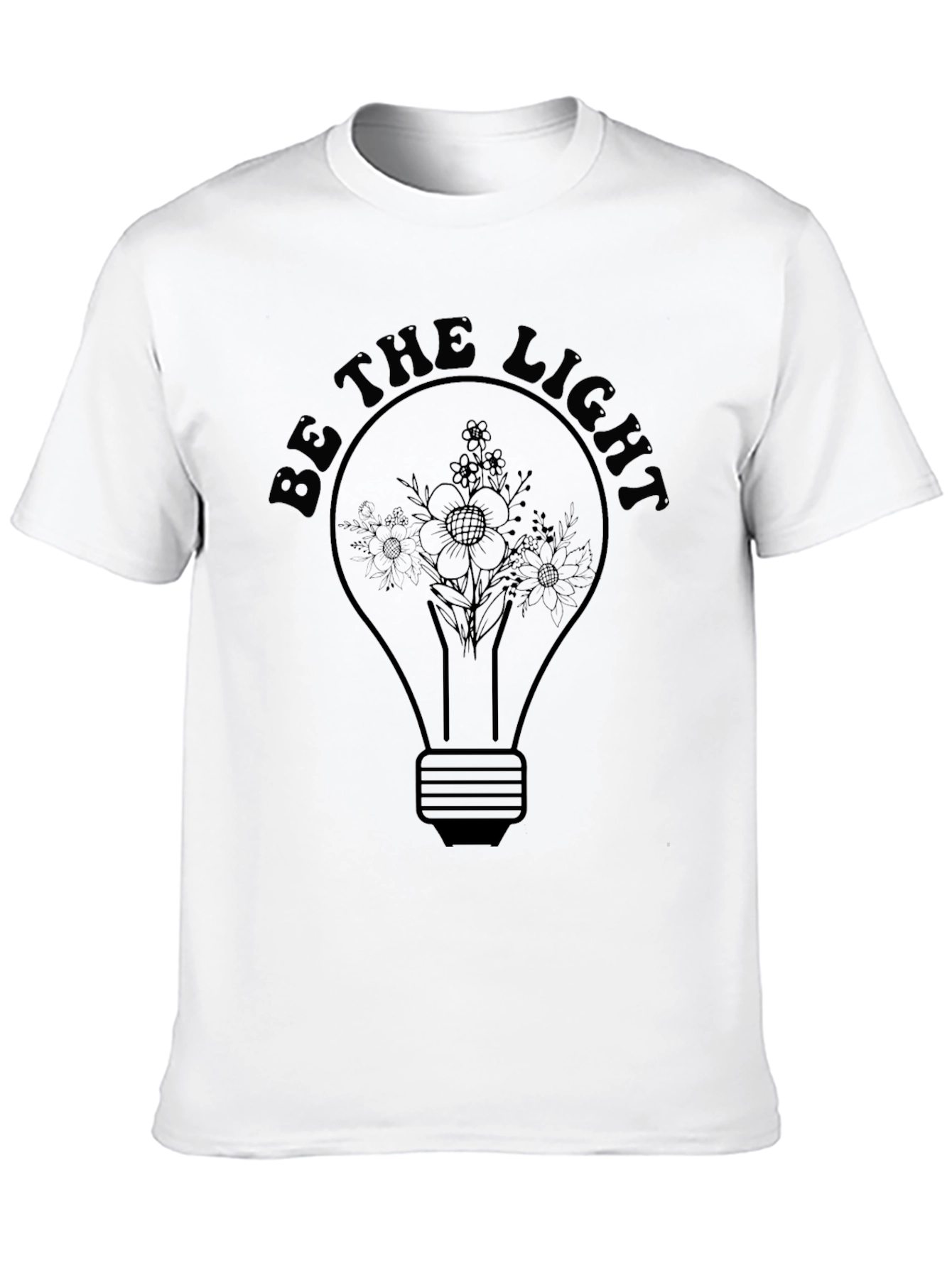 Be The Light Floral Bulb T-Shirt
