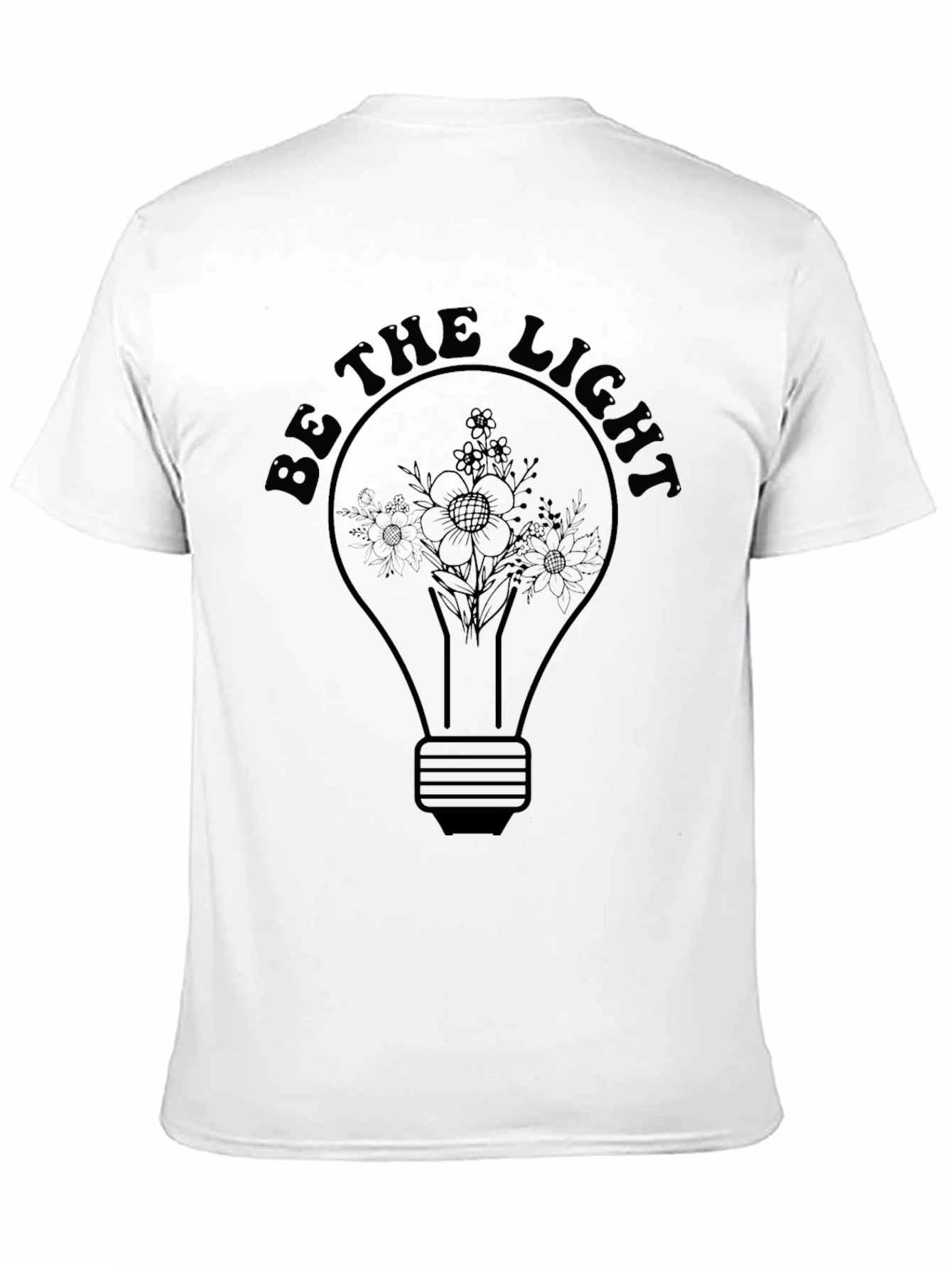 Be The Light Floral Bulb T-Shirt