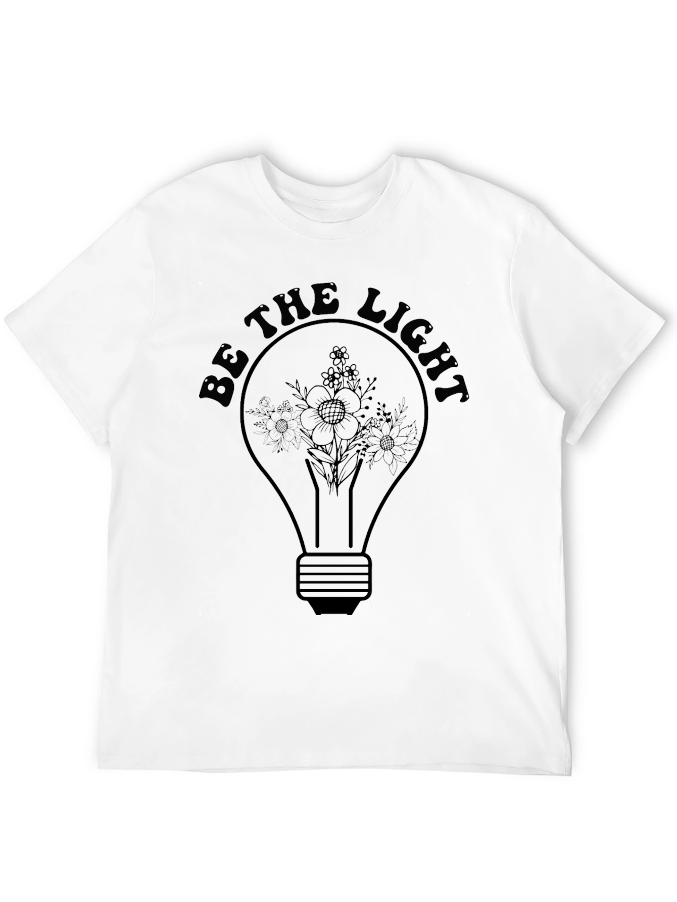Be The Light Floral Bulb T-Shirt